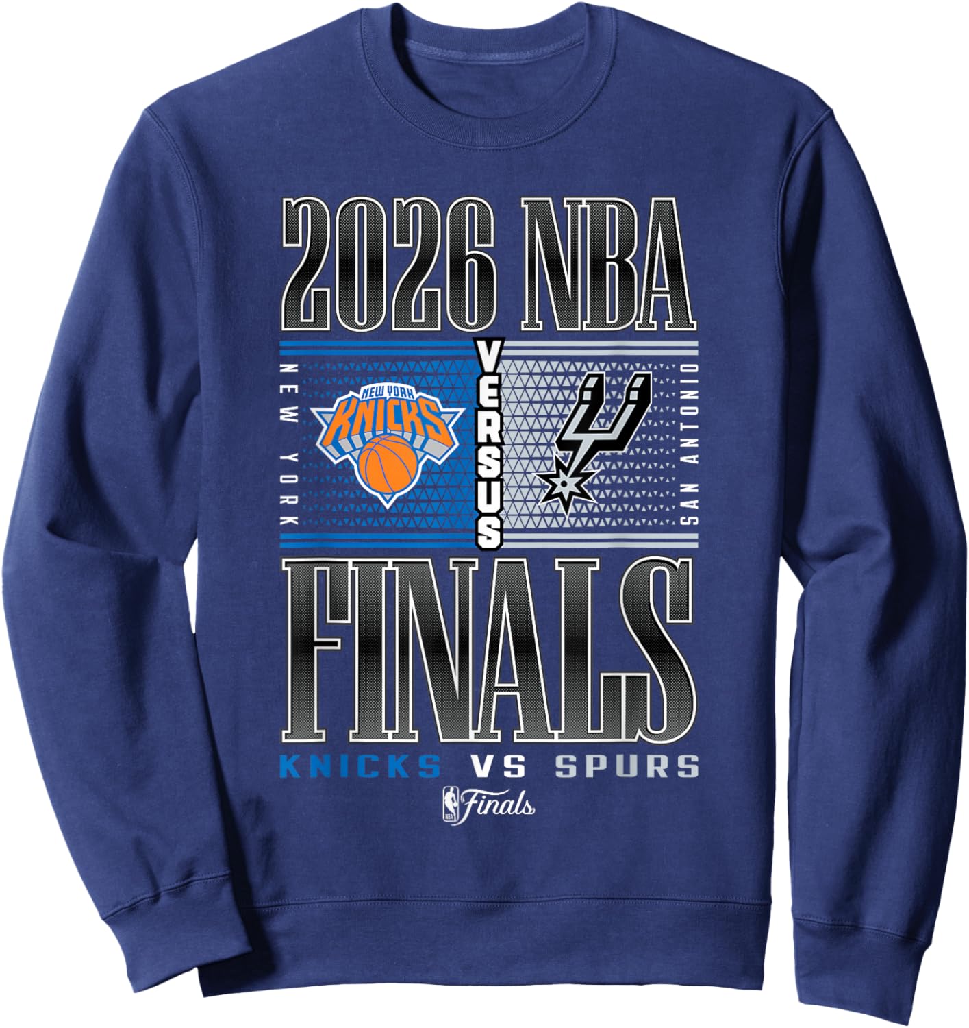 NBA 2026 Finals Knicks vs Spurs Battlegrounds Sweatshirt - Sweatshirt | Navy