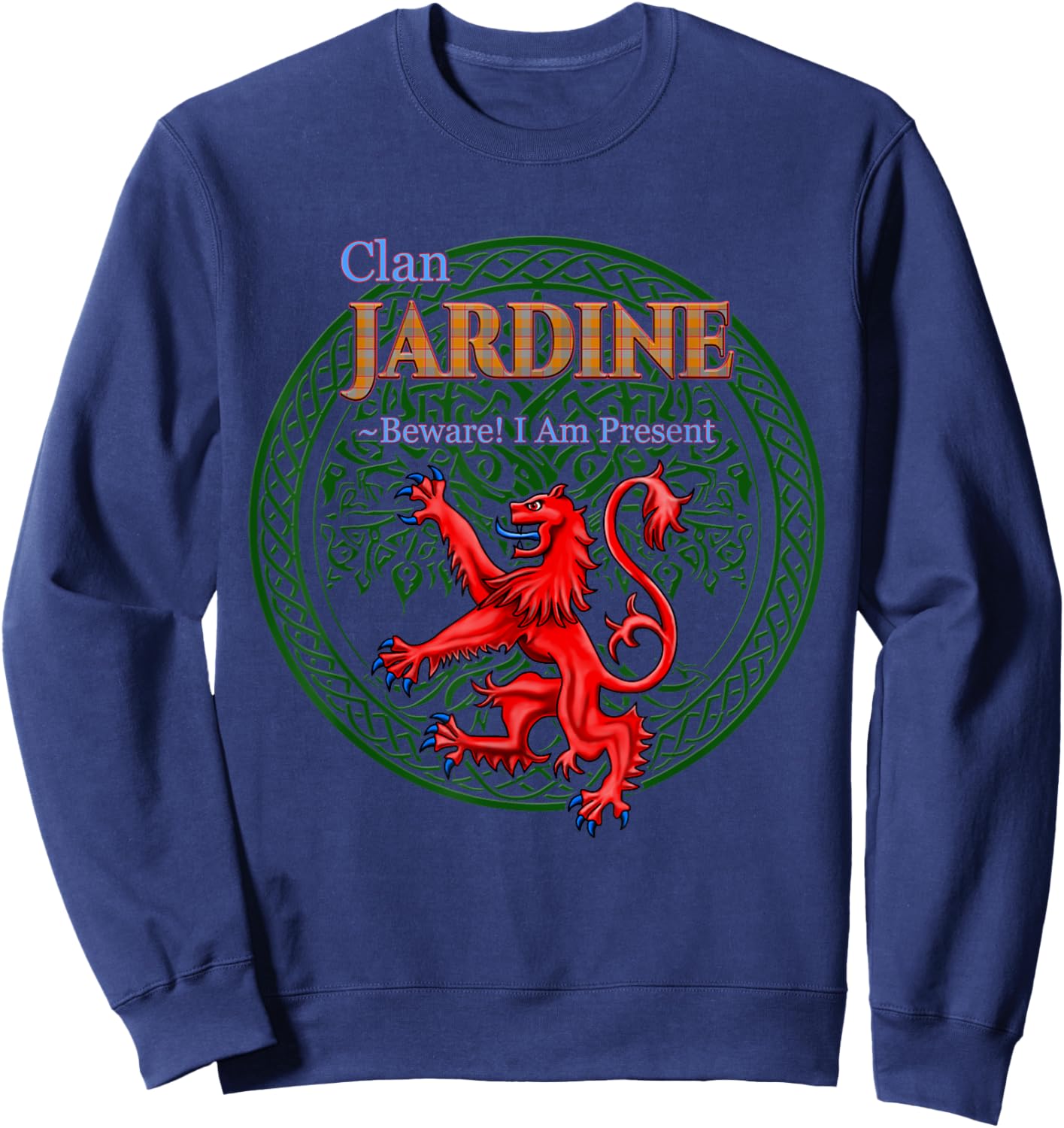 Jardine Scottish Clan Pride Family Motto Sweatshirt - Sweatshirt | Navy