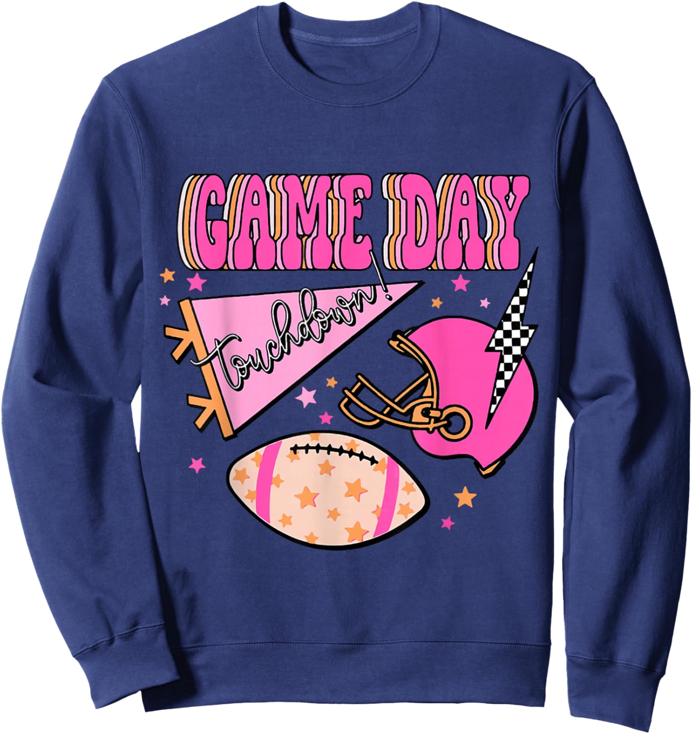 Football Shirt Preppy Football Season Sweatshirt - Sweatshirt | Navy