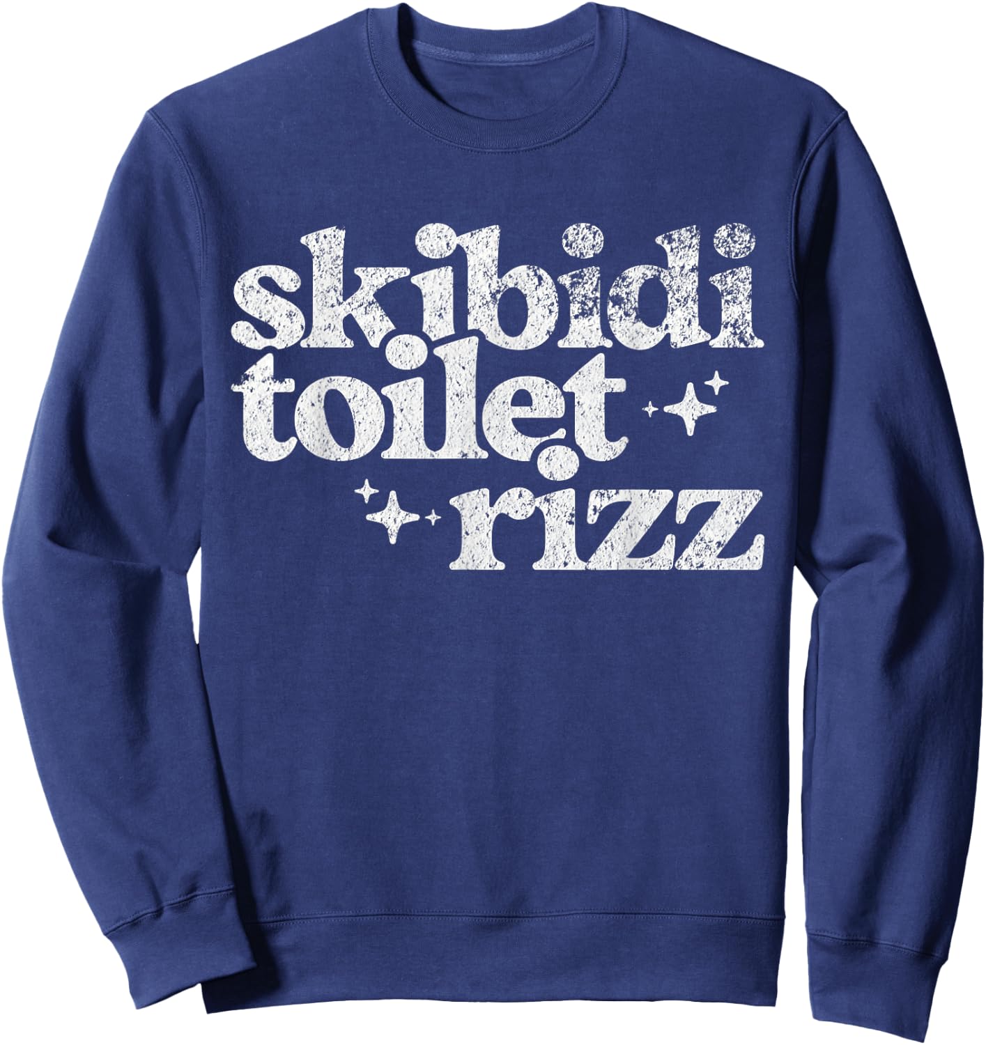 Oxygen Bandit Men's Skibidi Toilet Rizz Meme , Black, Small Sweatshirt - Sweatshirt | Navy