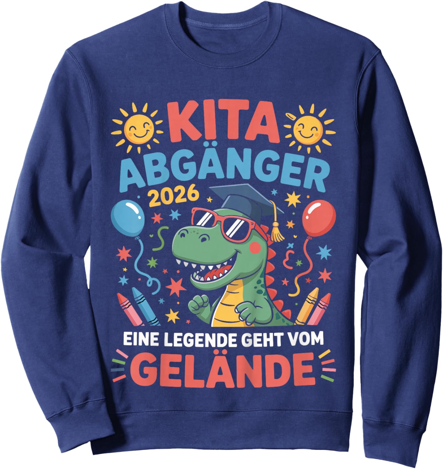 Kinder Kita Abgänger 2026 Schulkind Einschulung Schule Letzter Tag Sweatshirt - Sweatshirt | Navy