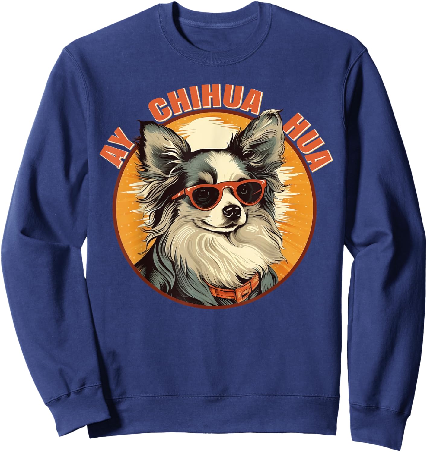 Ay Chihuahua Cute Blue Merle Sweatshirt - Sweatshirt | Navy