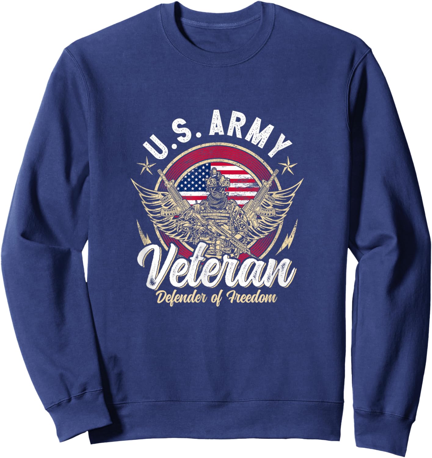 US Army Veteran - Defender of Freedom Sweatshirt - Sweatshirt | Navy