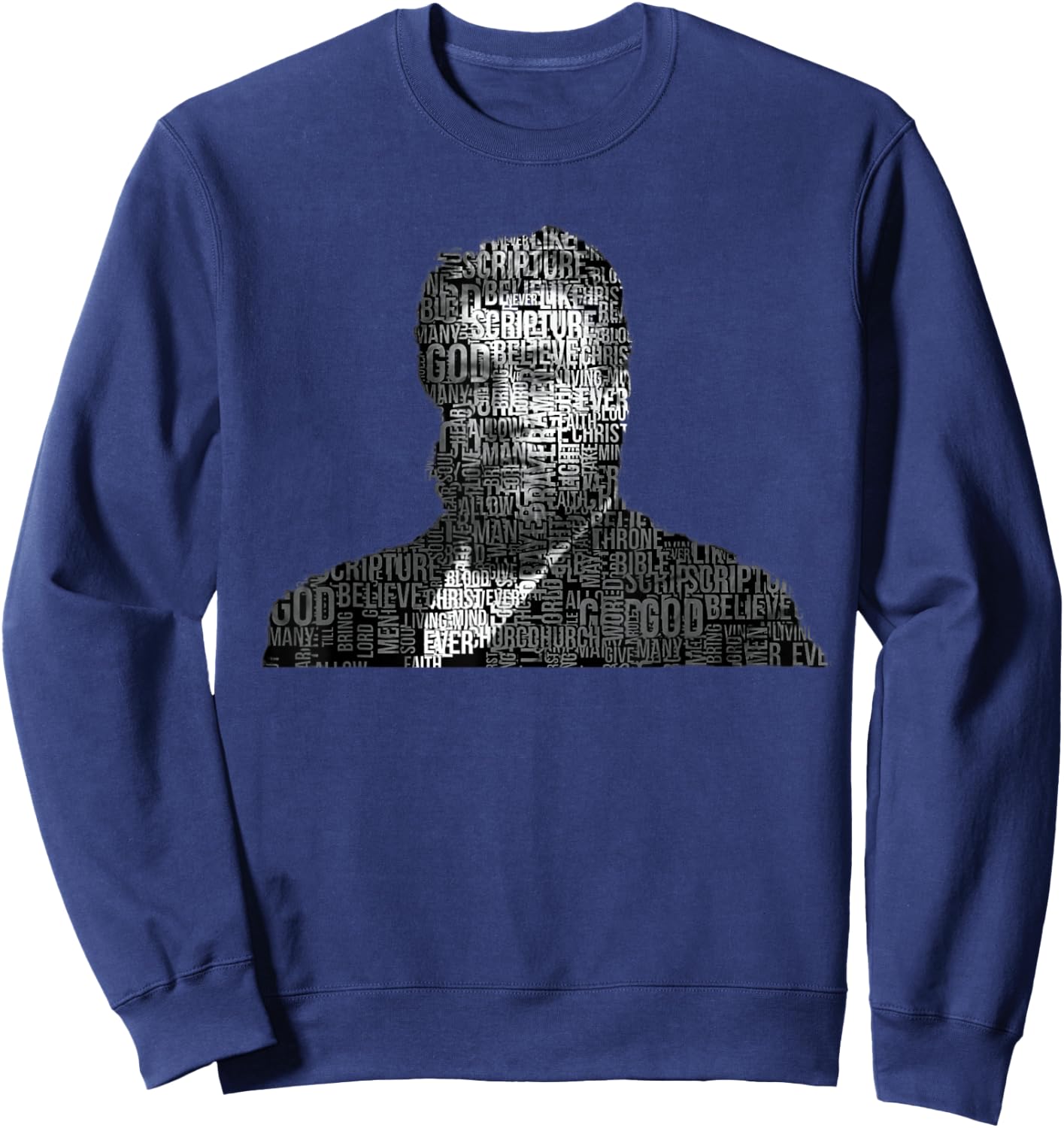 Charles Spurgeon Christian Preacher Word Cloud Sweatshirt - Sweatshirt | Navy
