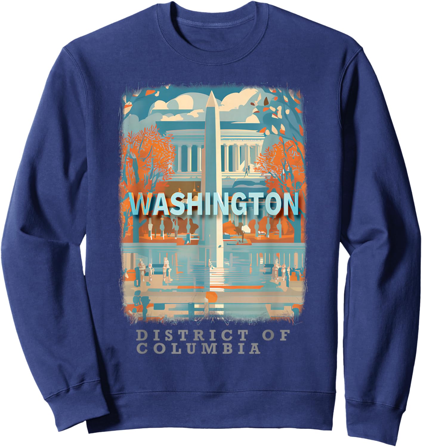 Washington DC DC Monumental Majesty SD741 Sweatshirt - Sweatshirt | Navy
