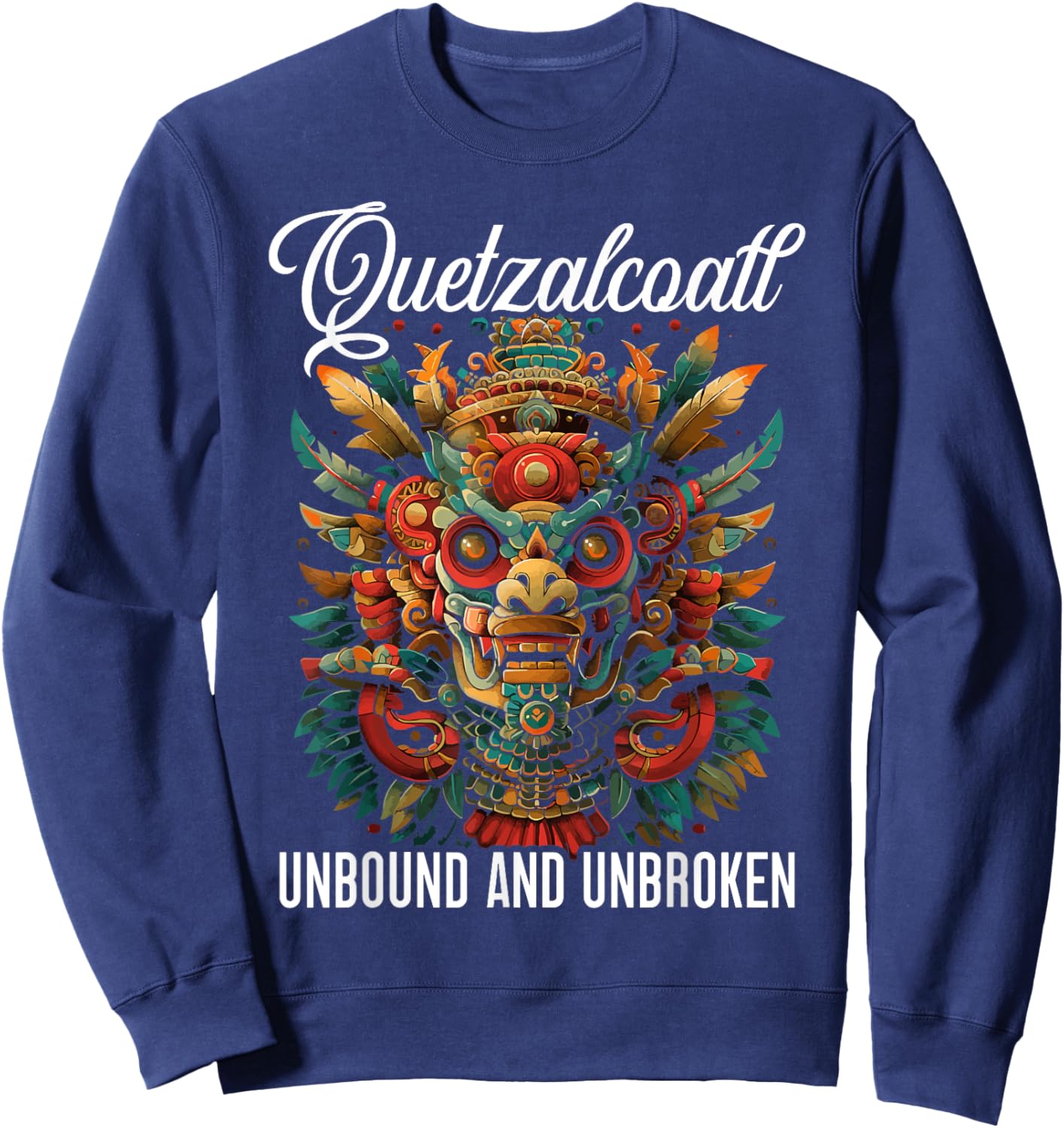 Aztec God Aztec Culture Mayan Indigenous Quetzalcoatl Sweatshirt - Sweatshirt | Navy