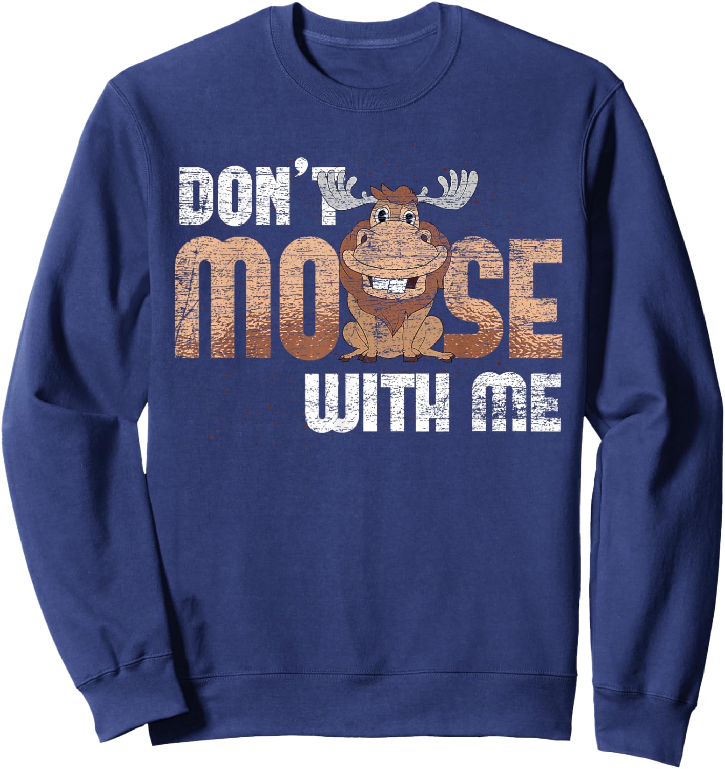 Scandinavia Animal Sweden Nature Wild Animal Funny Moose Sweatshirt - Sweatshirt | Navy