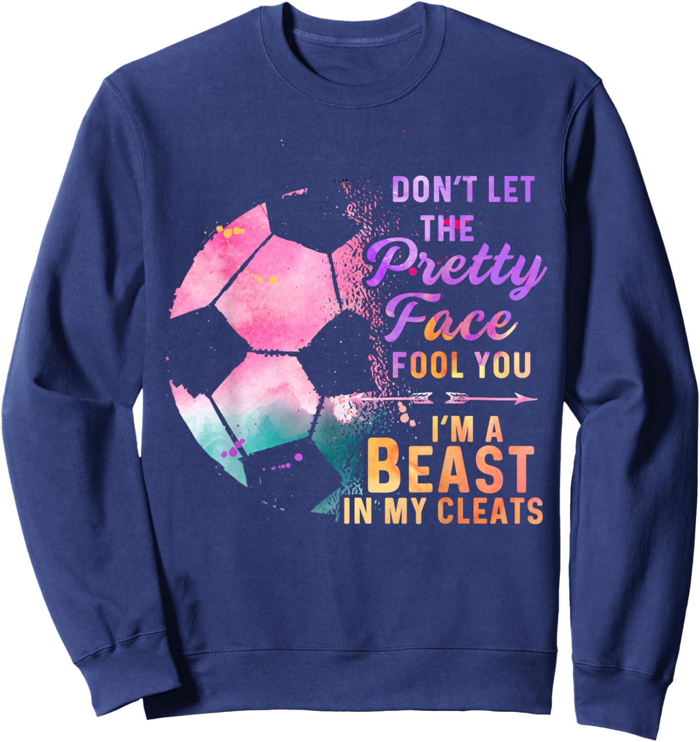 Soccer Player for Girl Goalkeeper Kick Sister Mother Sweatshirt - Sweatshirt | Navy