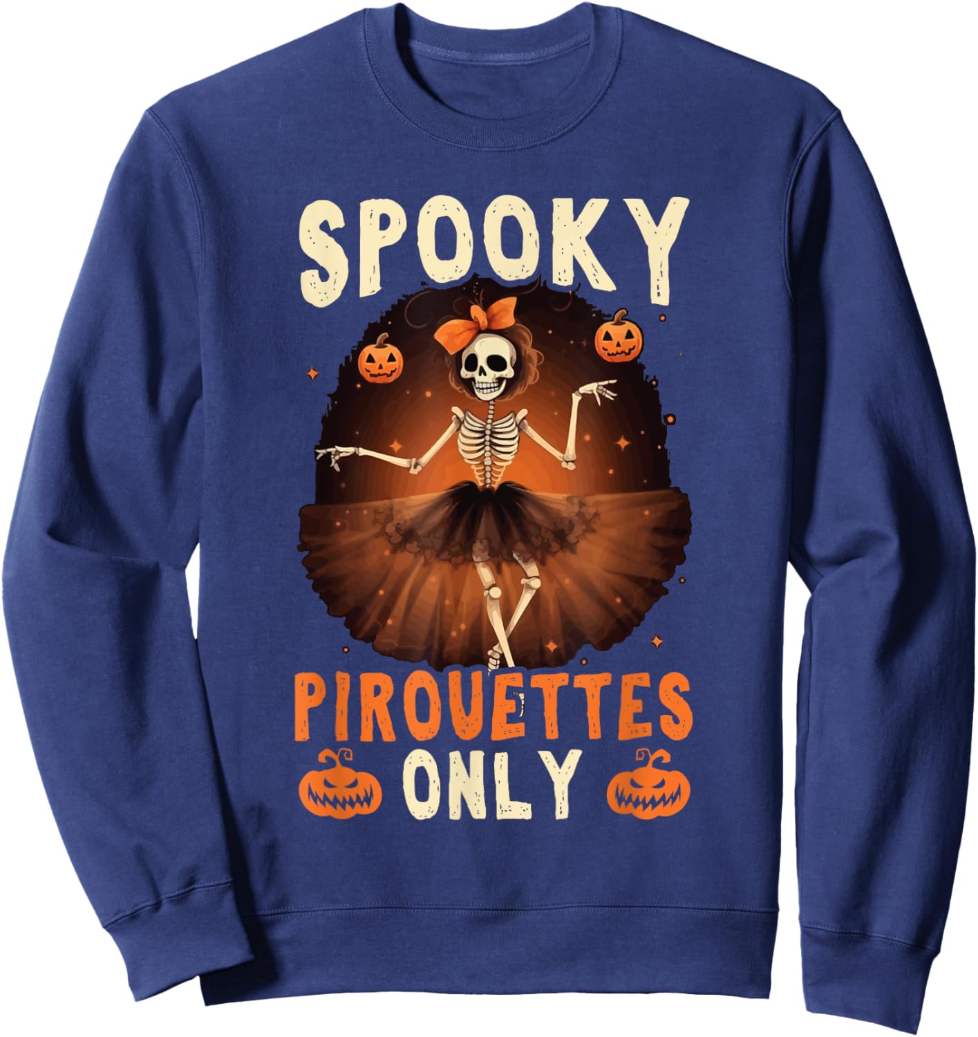 Halloween Ballerina Scary Trick Or Treat Spooky Ballet Sweatshirt - Sweatshirt | Navy