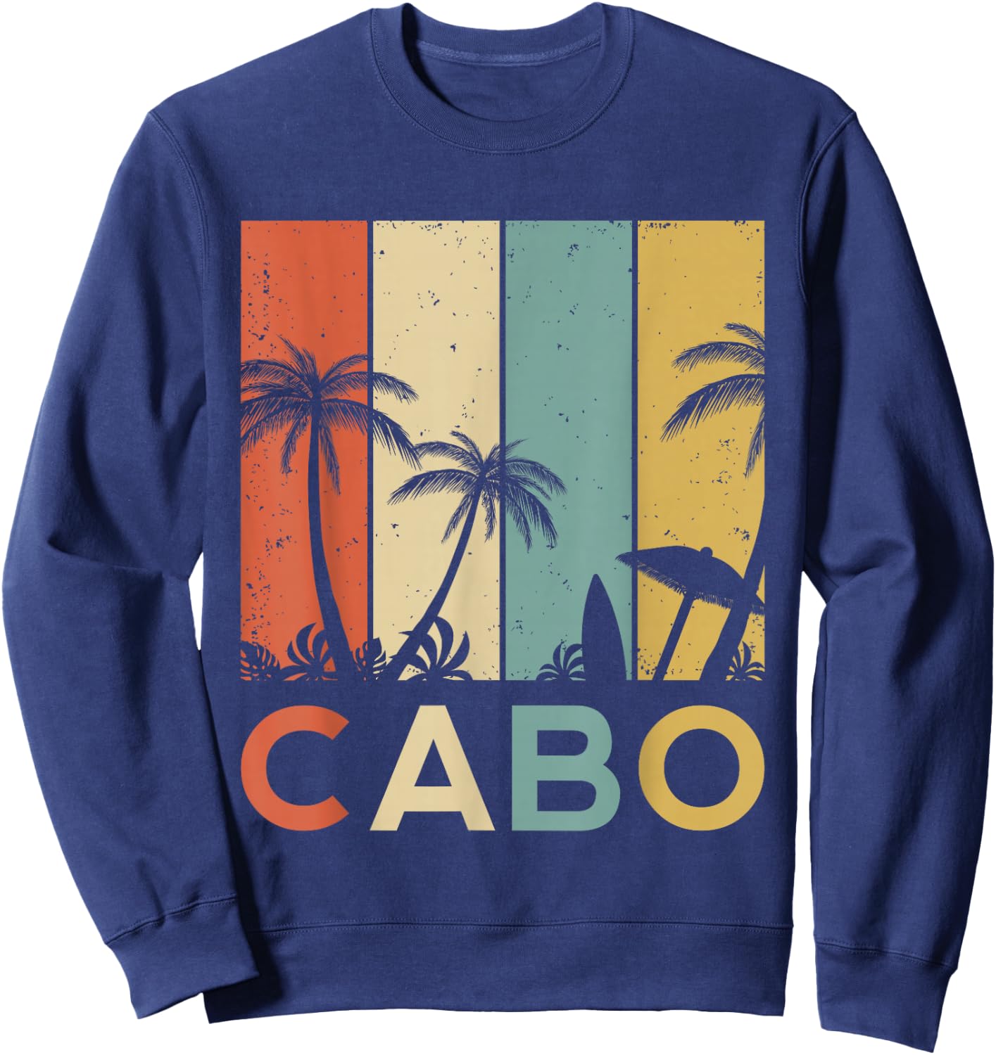 Retro Cabo San Lucas Mexico Tropical Vintage Sweatshirt - Sweatshirt | Navy