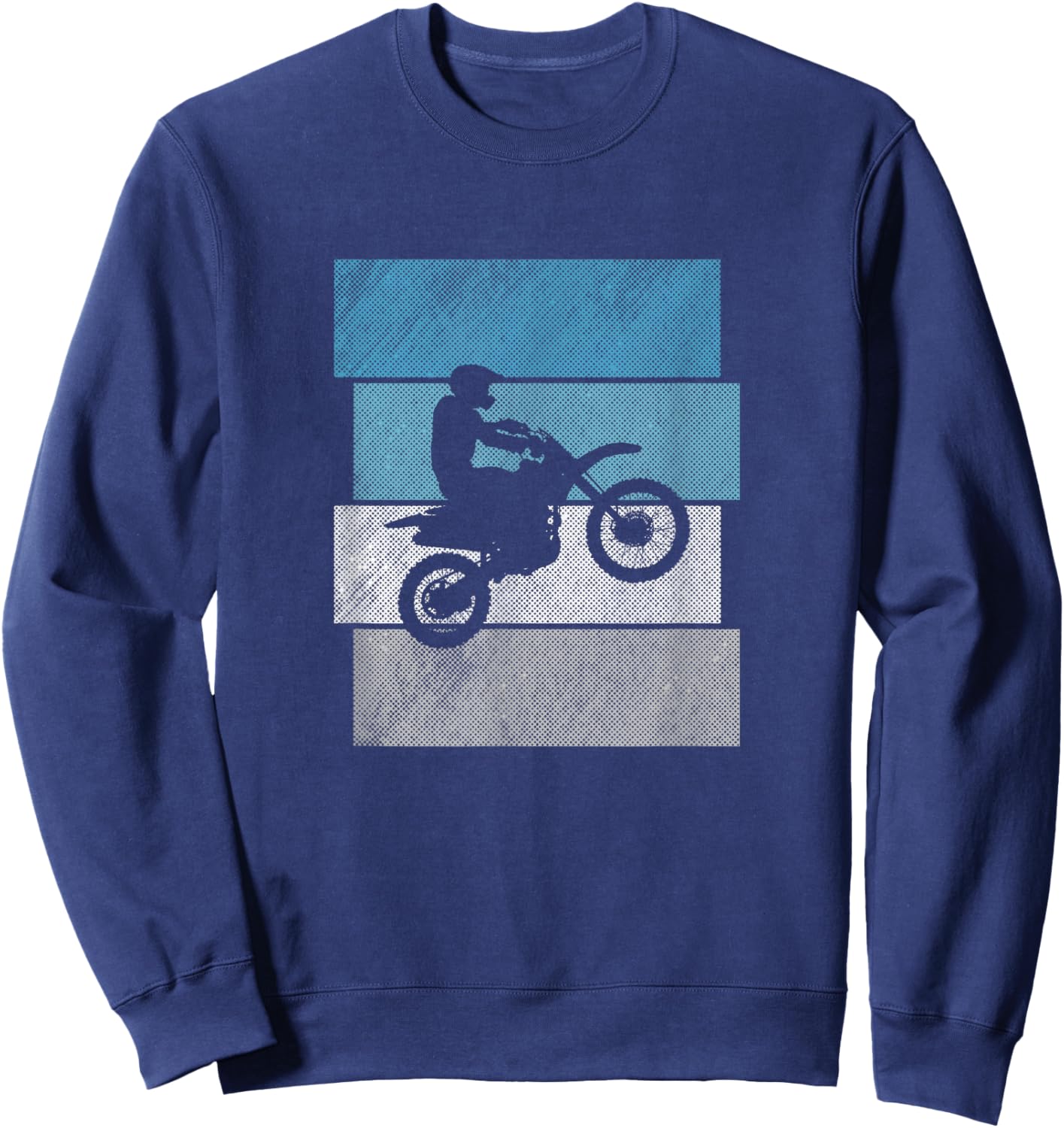 Vintage Motocross Design Retro Sunset MX Supercross Sweatshirt - Sweatshirt | Navy