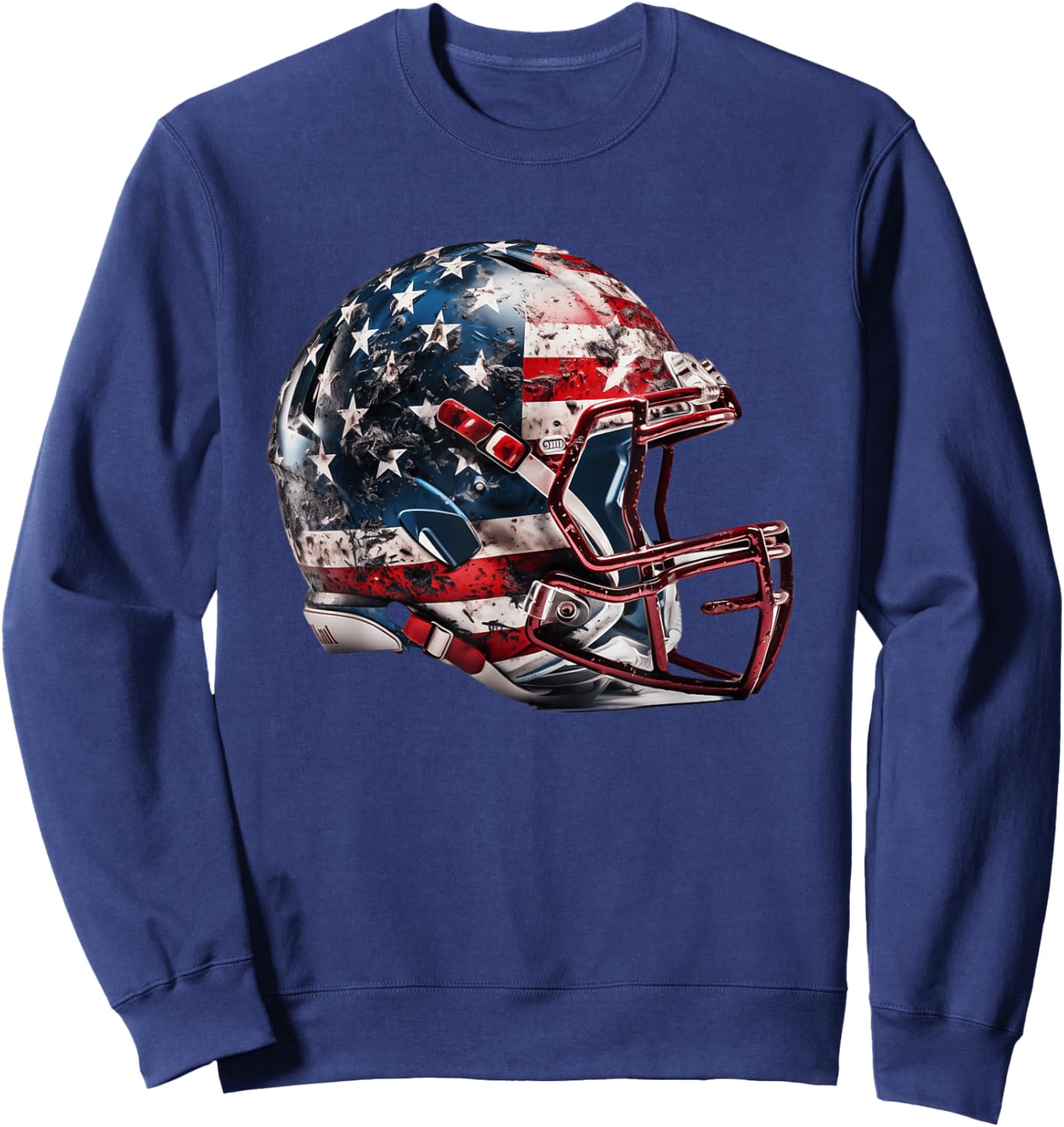 American Football Helmet Us Flag Sweatshirt - Sweatshirt | Navy