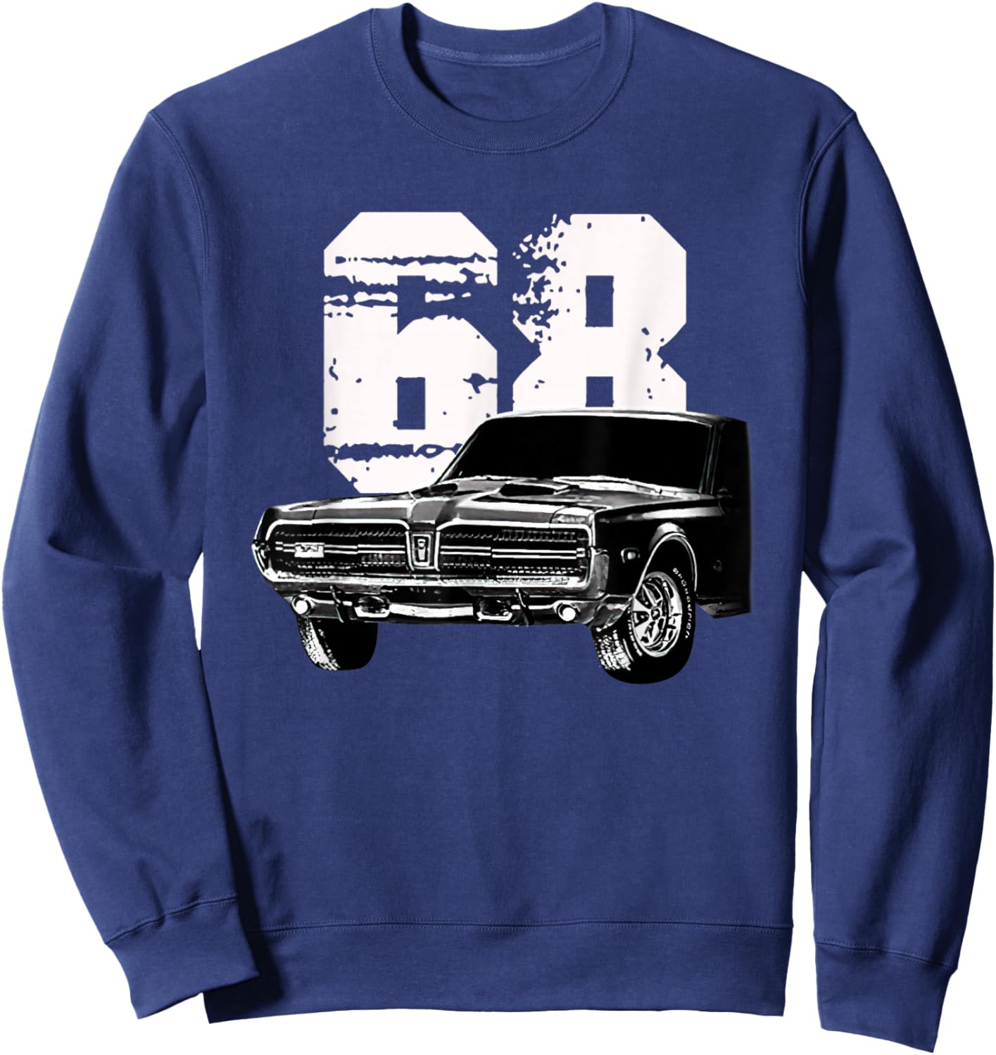 1968 68 Mercury classic Cougar Vinatge cars Sweatshirt - Sweatshirt | Navy