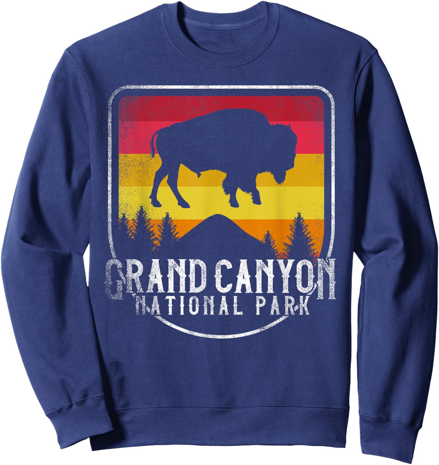 Grand Canyon National Park Retro Vintage Distressed Sweatshirt - Sweatshirt | Navy