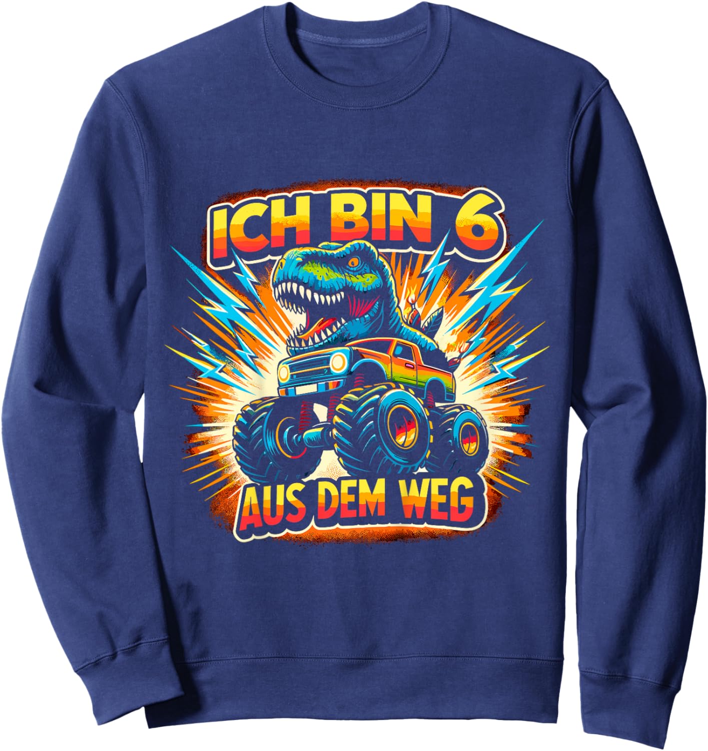 Kinder Ich bin 6 6. Geburtstag Junge Sechs Jahre Jungs Sweatshirt - Sweatshirt | Navy