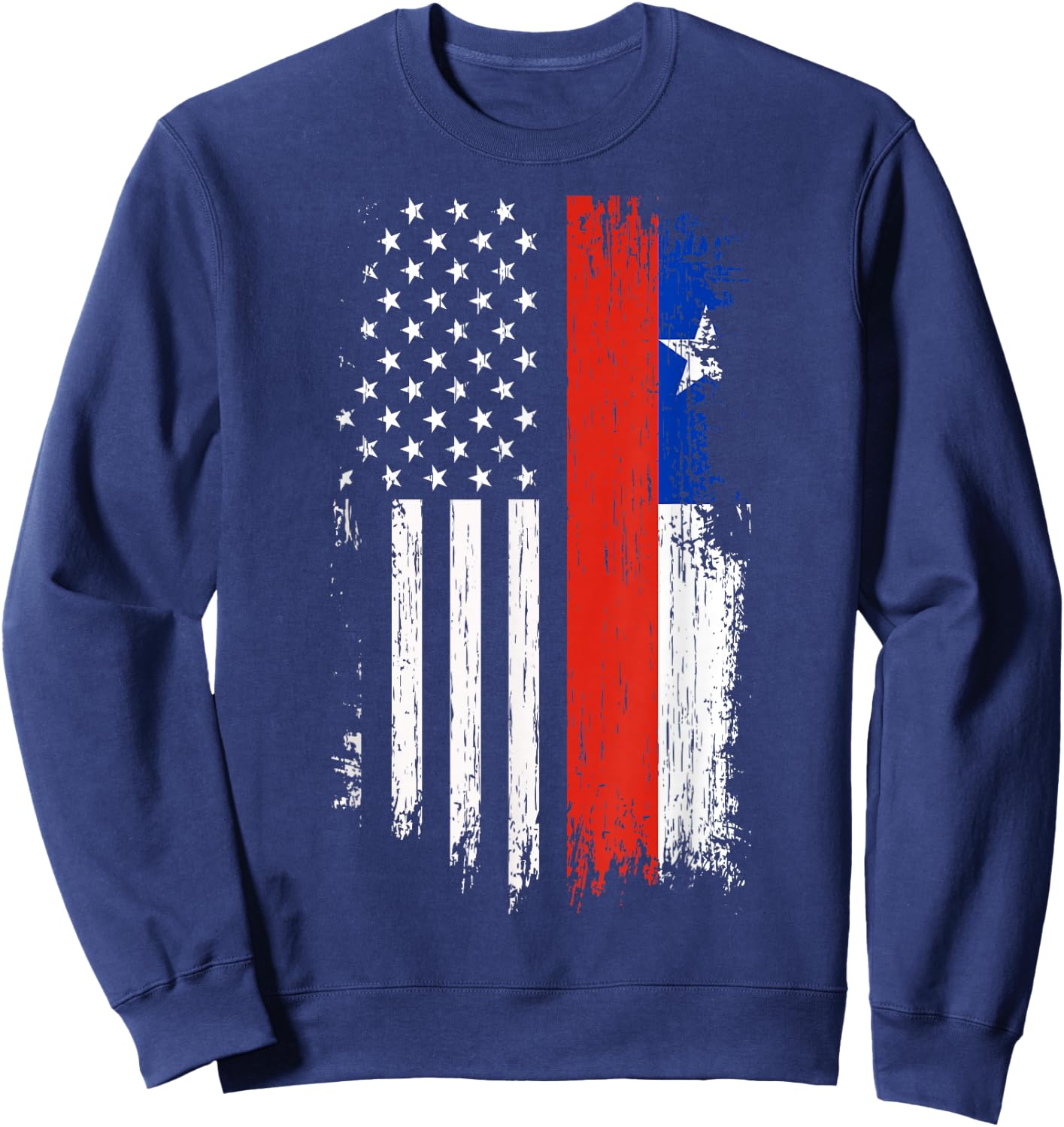 Chilean American Flag - Pride Chile USA Shirt Sweatshirt - Sweatshirt | Navy