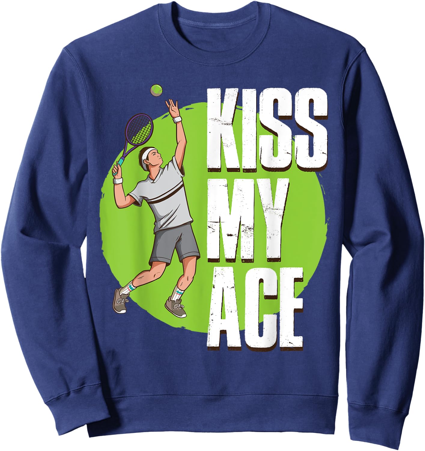 Kiss My Ace Tennis Sweatshirt - Sweatshirt | Navy