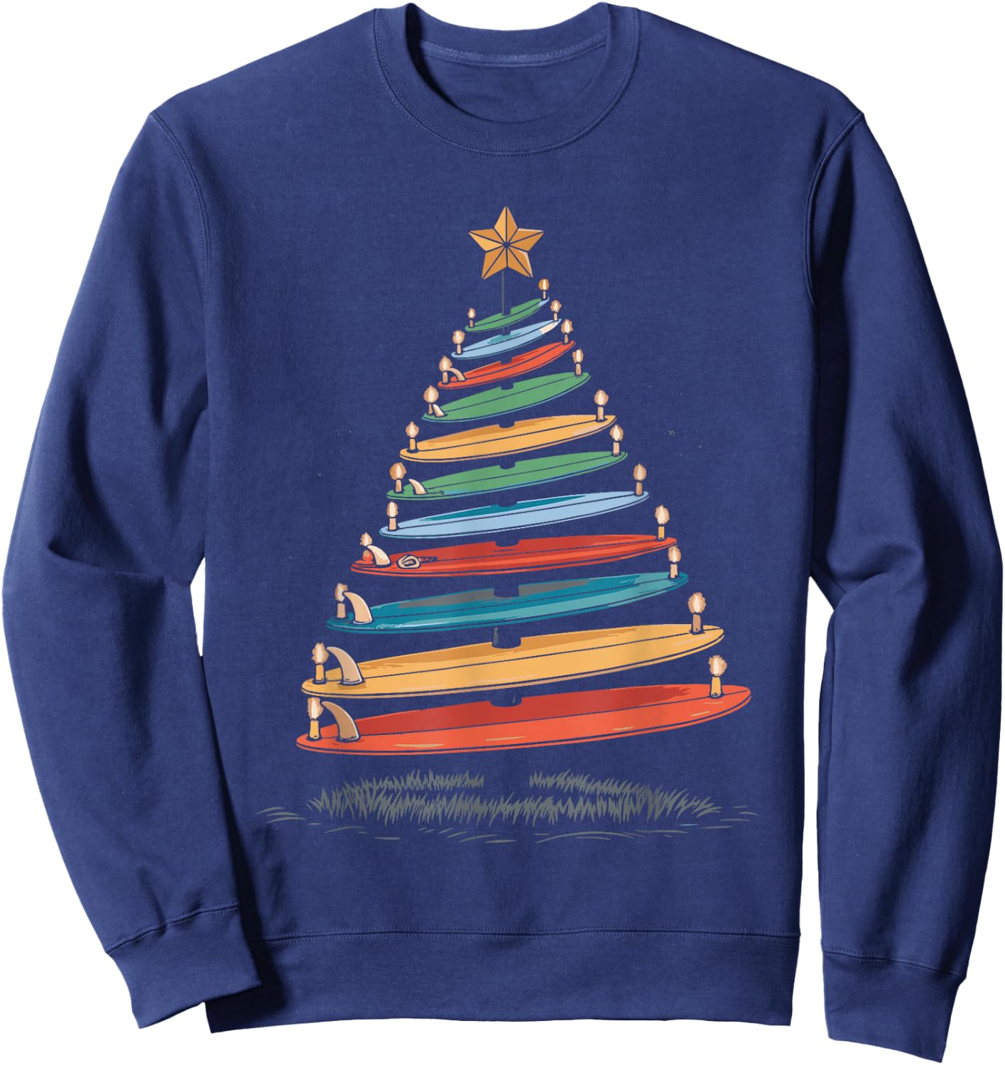 Christmas Tree Surfboard Sweatshirt - Sweatshirt | Navy