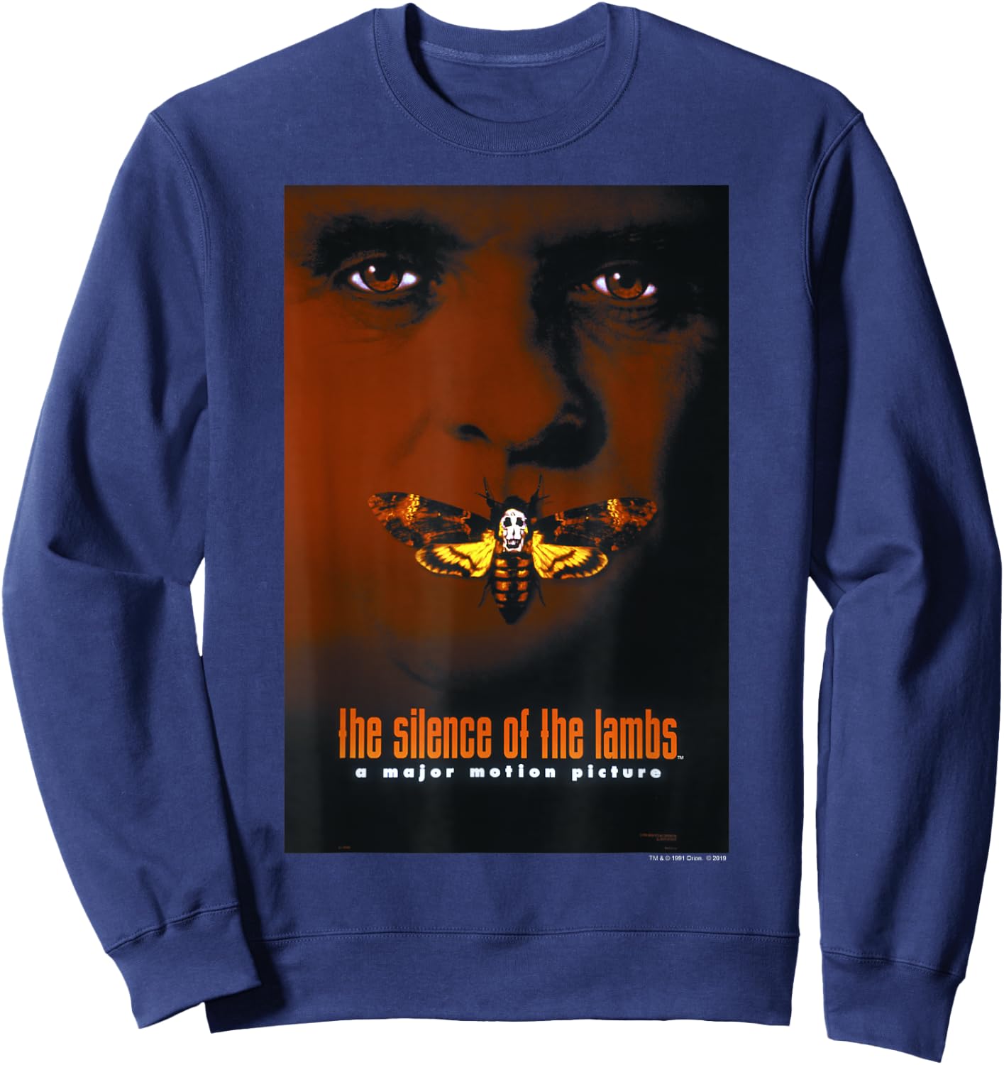 The Silence Of The Lambs Moth Poster Sweatshirt - Sweatshirt | Navy