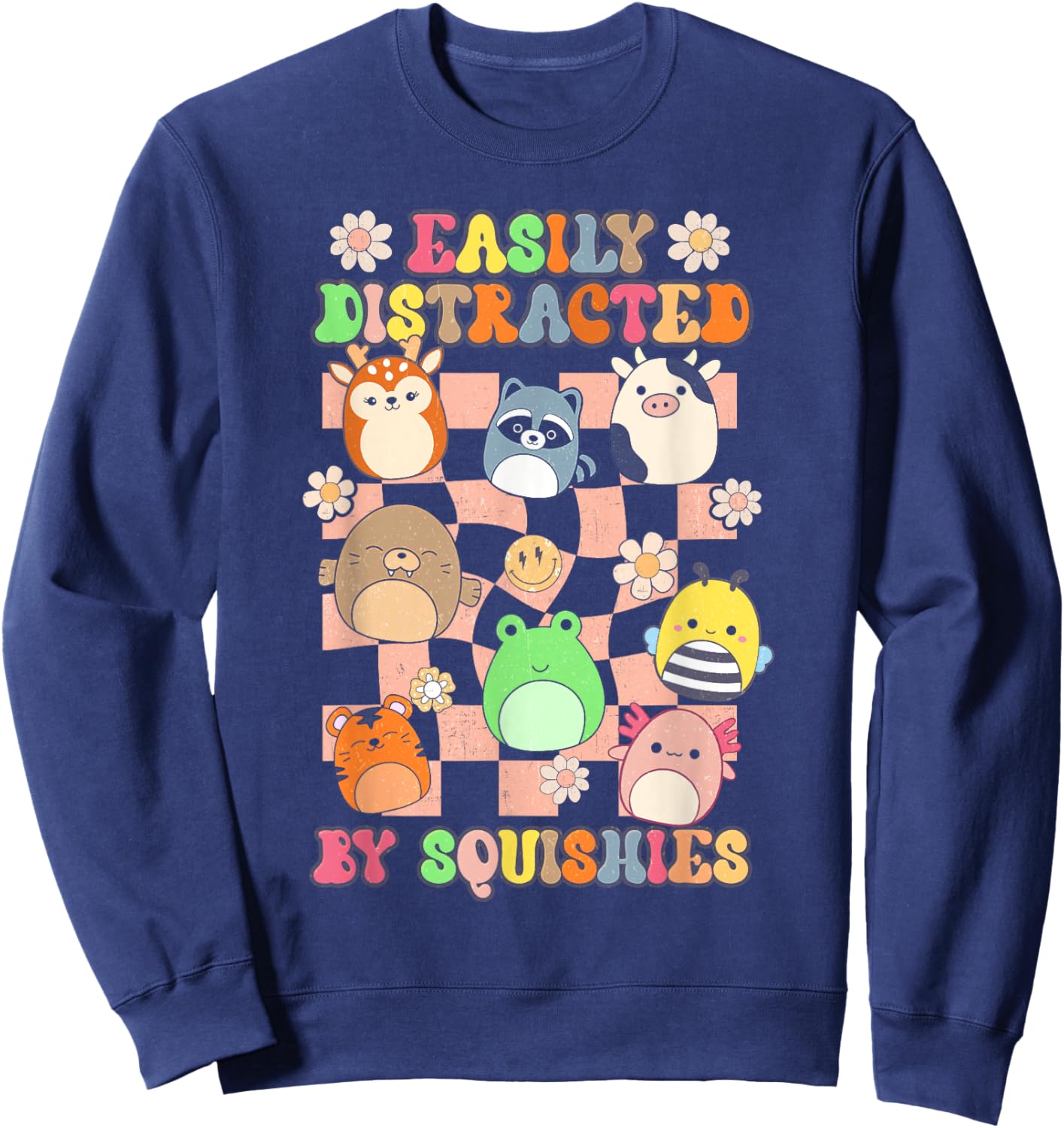 Girls Who Love Squishy Easily Distracted By Animal Squishies Sweatshirt - Sweatshirt | Navy