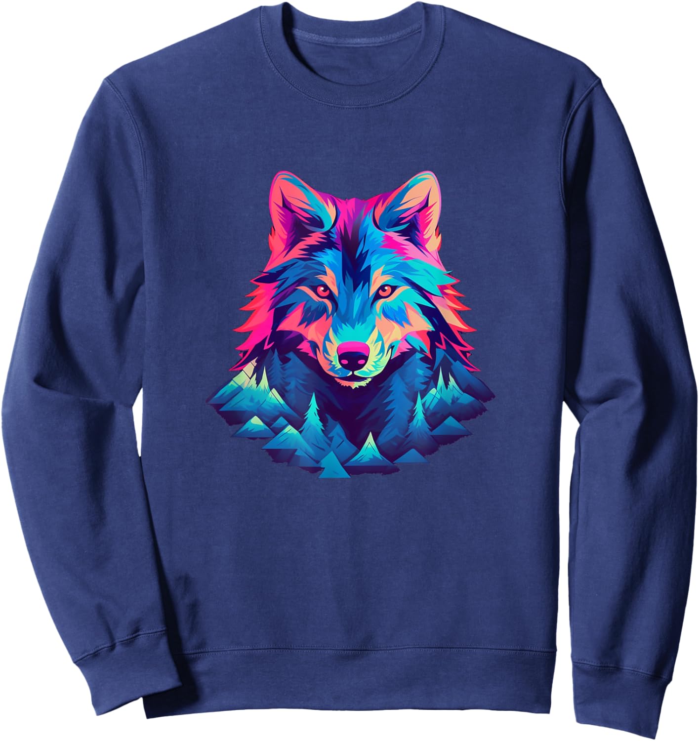 Wolf And Wolves Men Women Kids Sweatshirt - Sweatshirt | Navy
