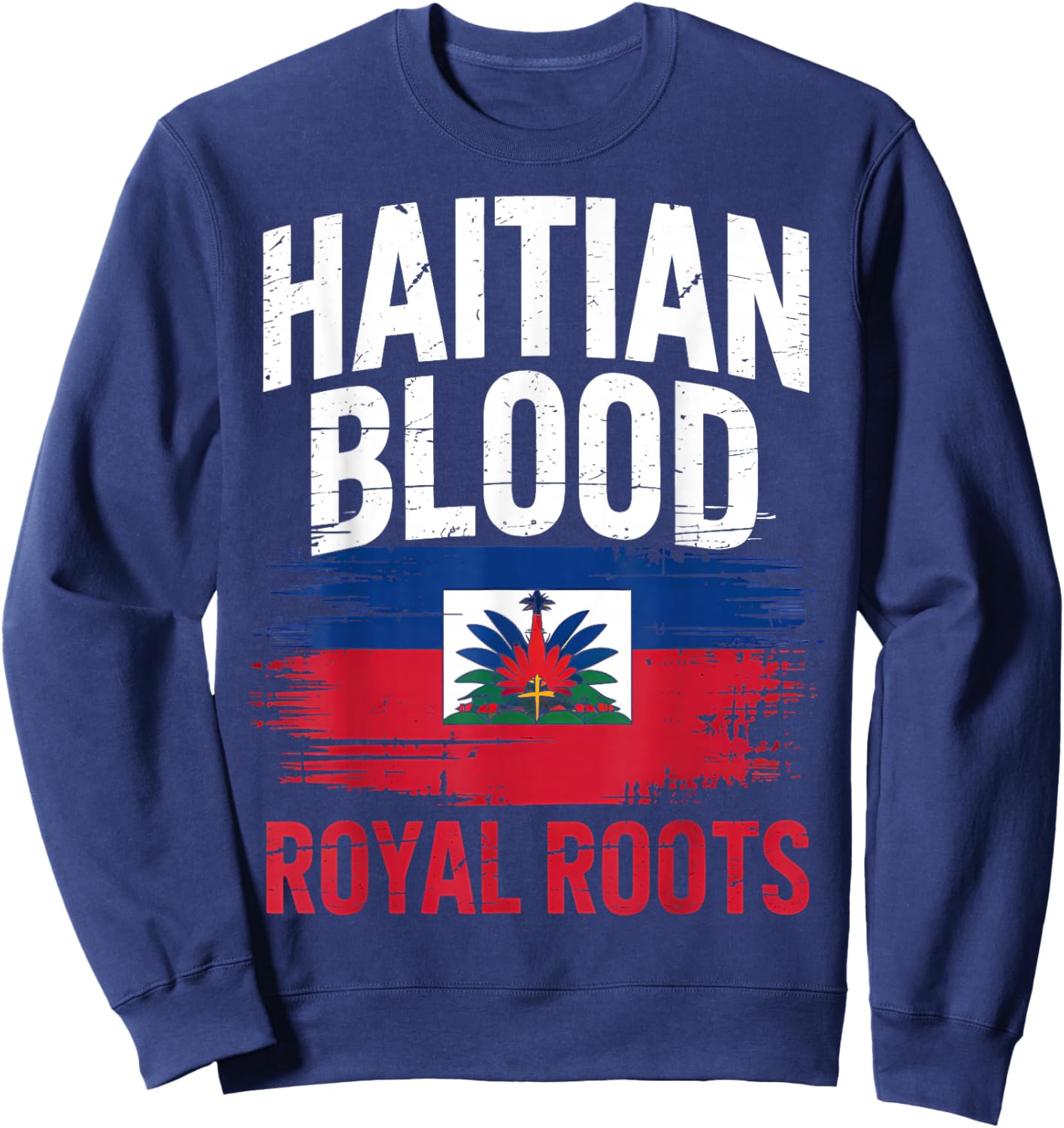 Haitian Roots Haiti Flag Day Sweatshirt - Sweatshirt | Navy