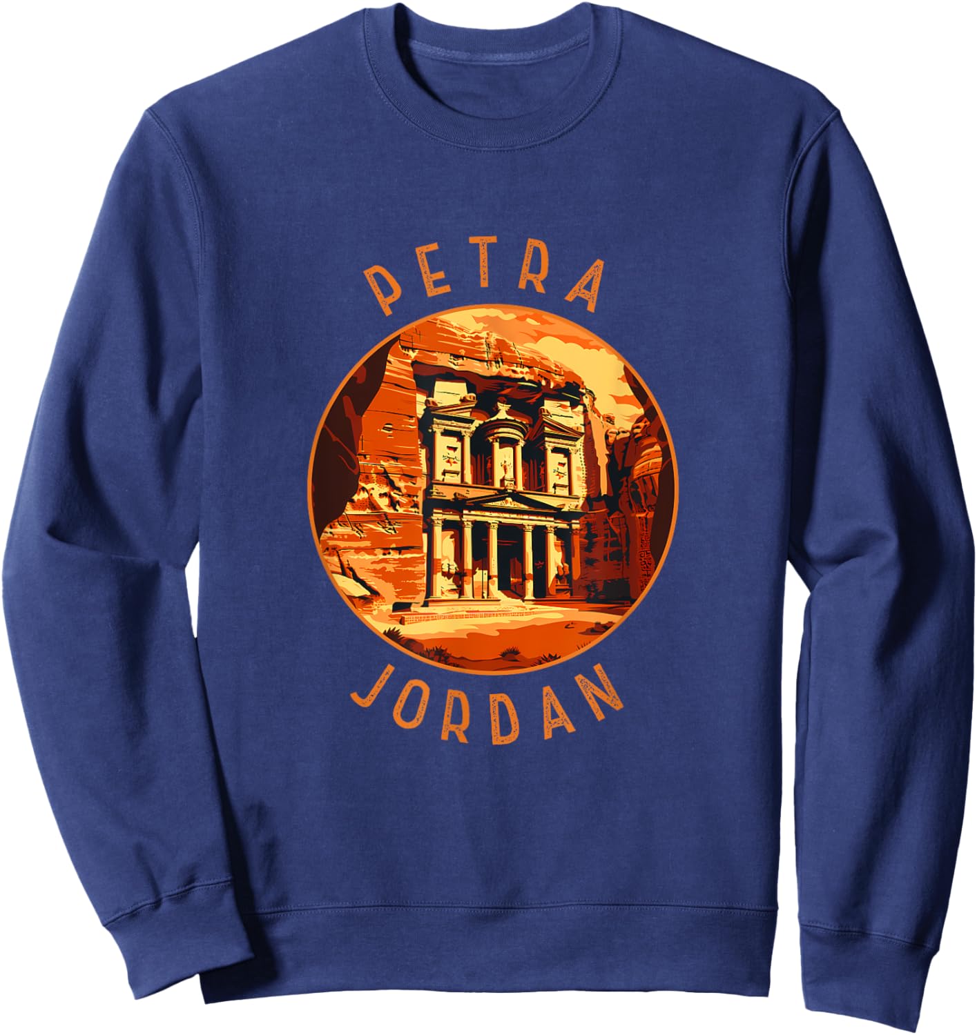 Petra Jordan Retro Distressed Circle Sweatshirt - Sweatshirt | Navy