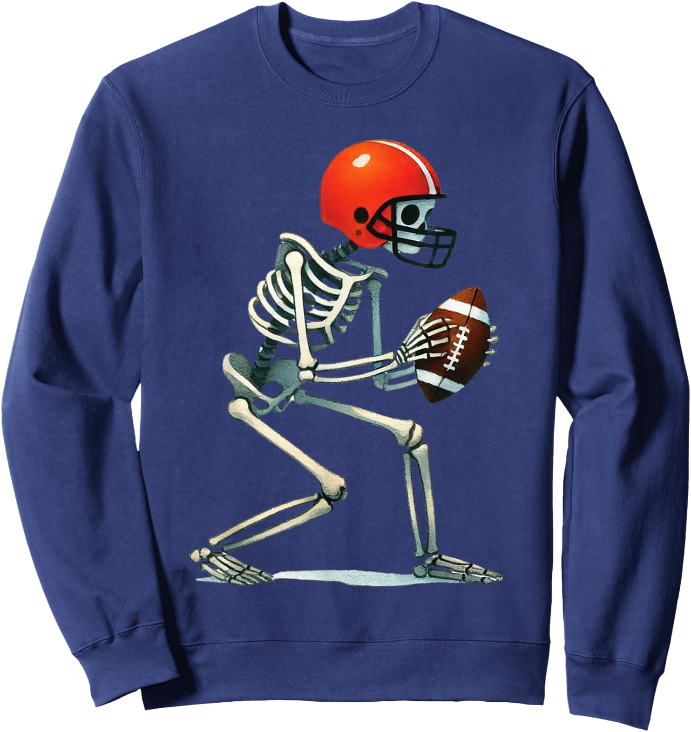Skeleton Football Halloween Costume Funny Men Boys Kids Sweatshirt - Sweatshirt | Navy