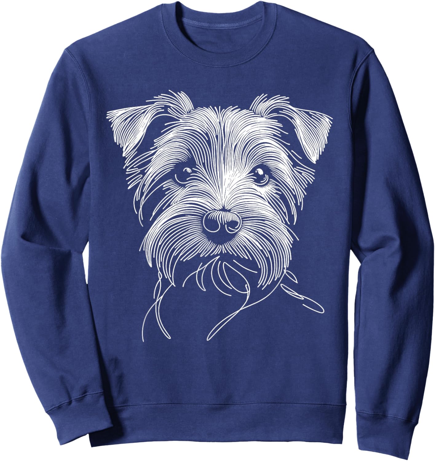 Line Art Norfolk Terrier Terriers Sweatshirt - Sweatshirt | Navy