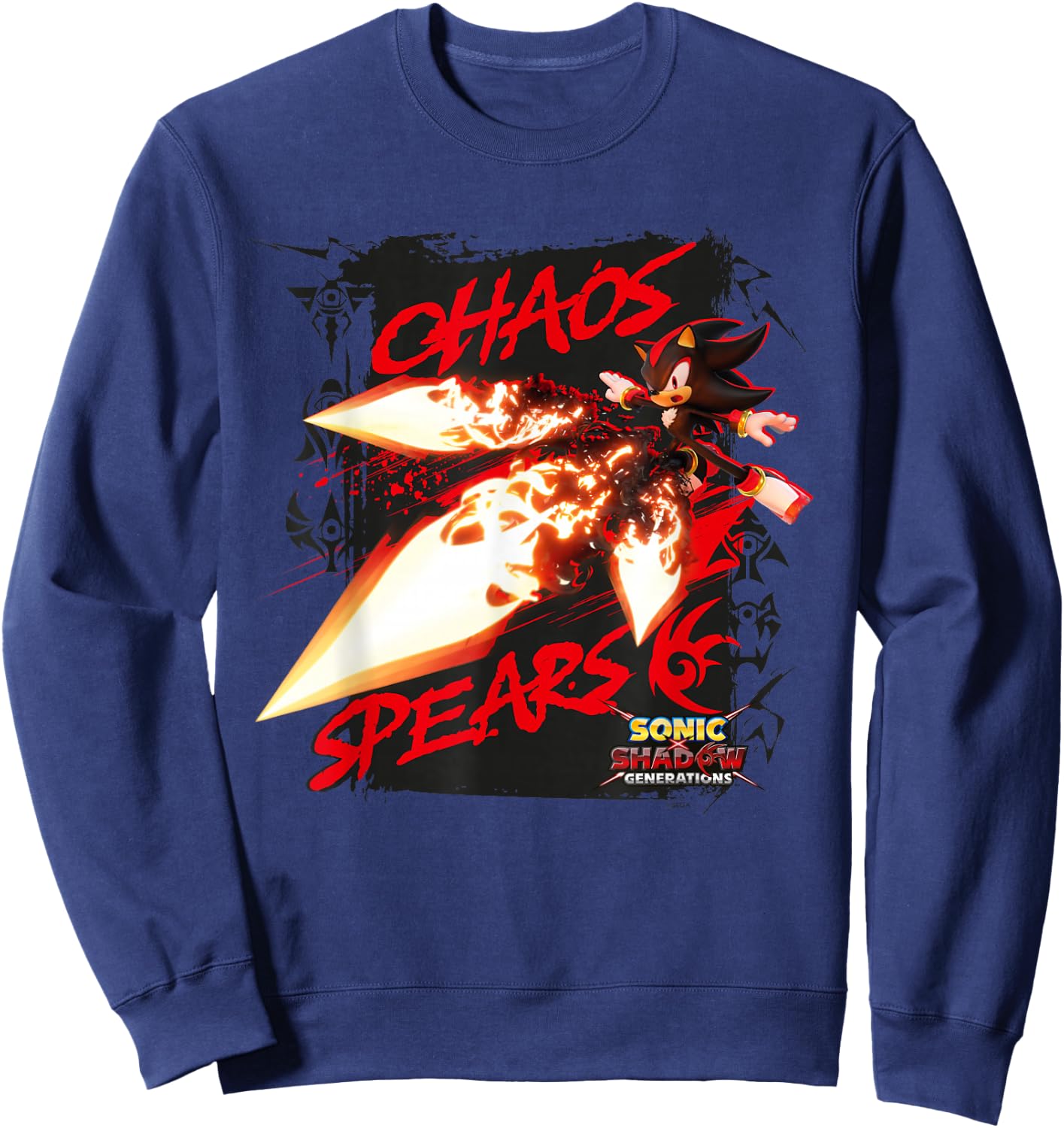 Sonic the Hedgehog, Sonic X Shadow Generations Chaos Spears Sweatshirt - Sweatshirt | Navy