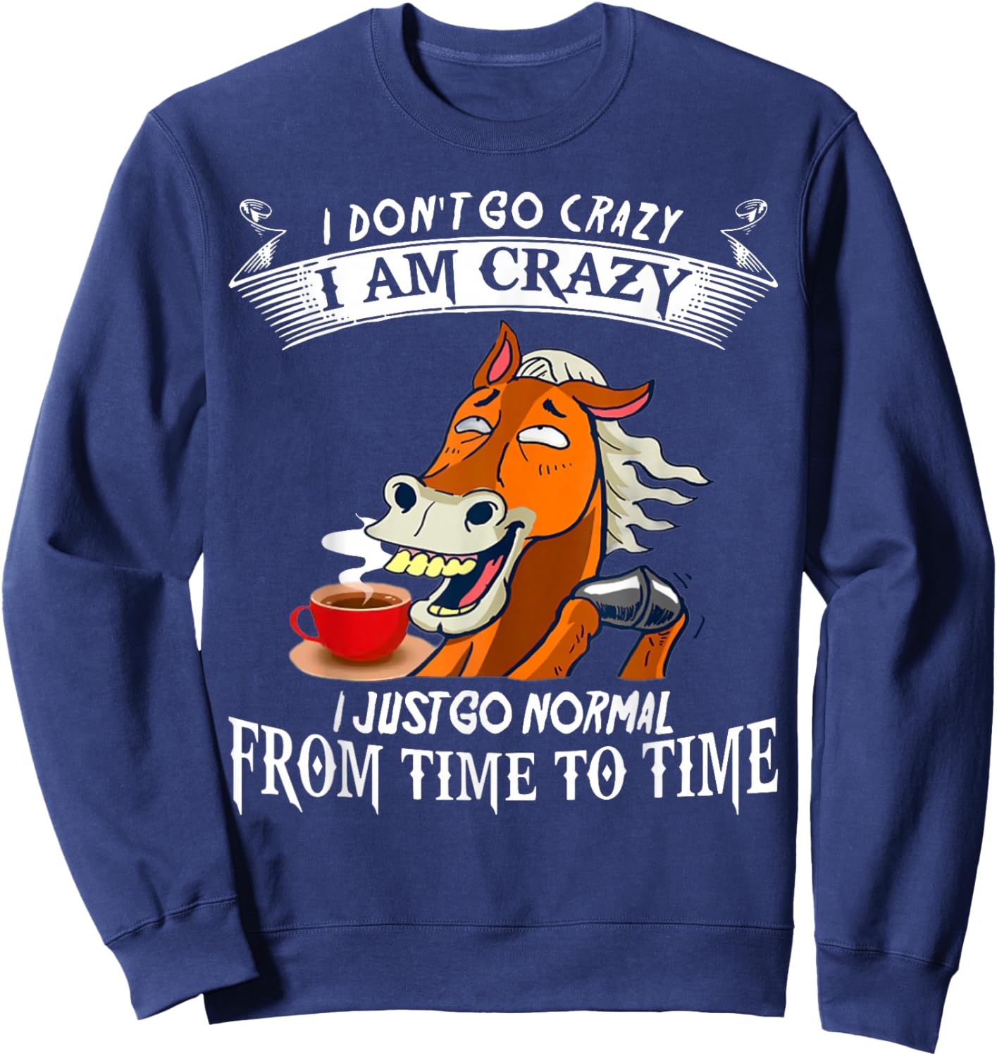Don't Go Crazy I Am Crazy I Just Go Normal From Time To Time Sweatshirt - Sweatshirt | Navy