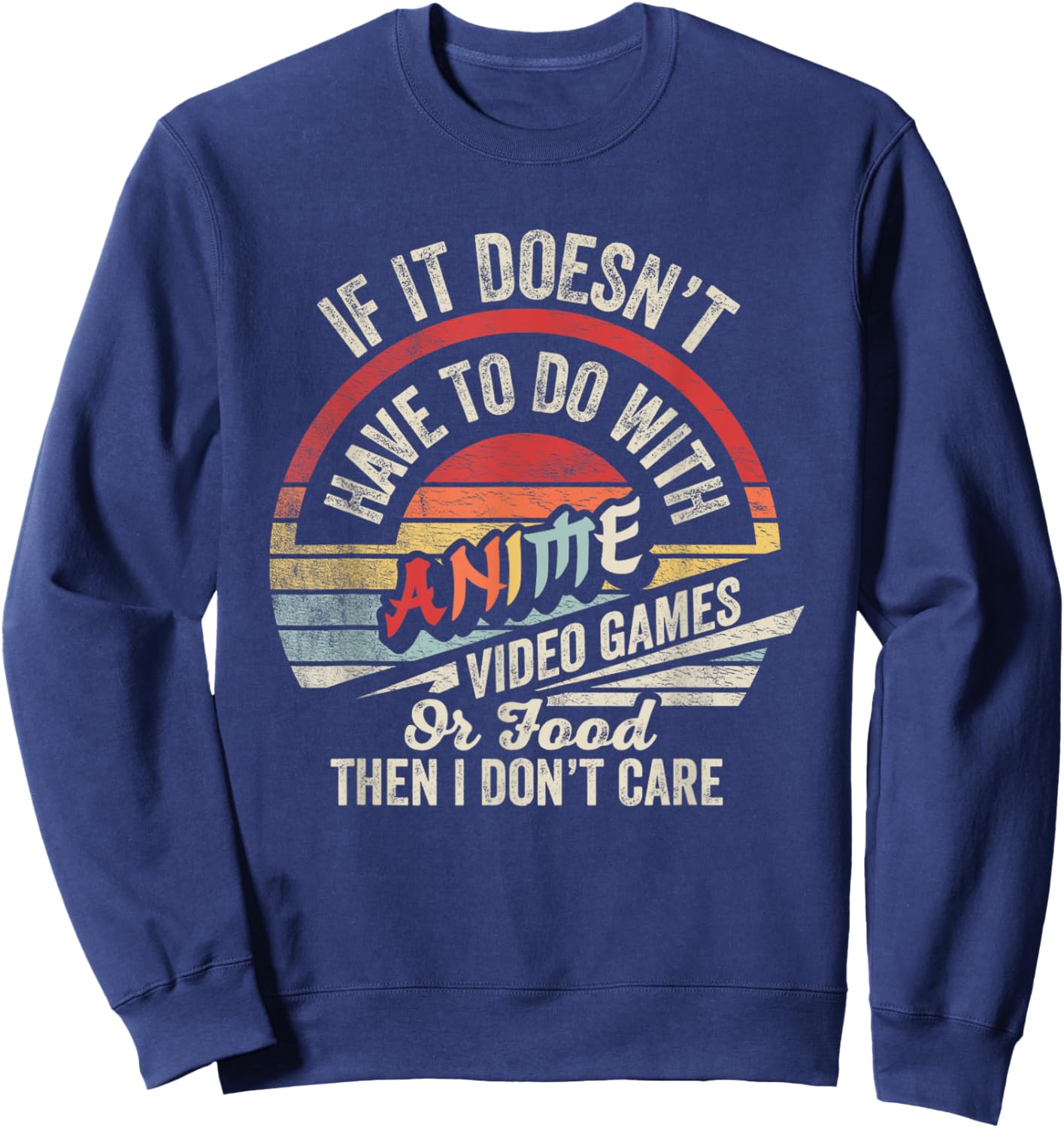Vintage Anime Video Game Food Shirt Video Games Food Anime Sweatshirt - Sweatshirt | Navy