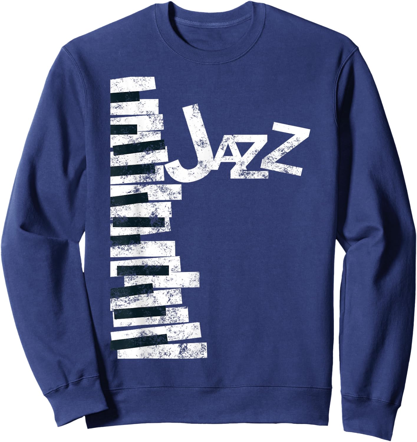 Jazz Music Lover - Vintage Piano Jazz Sweatshirt - Sweatshirt | Navy