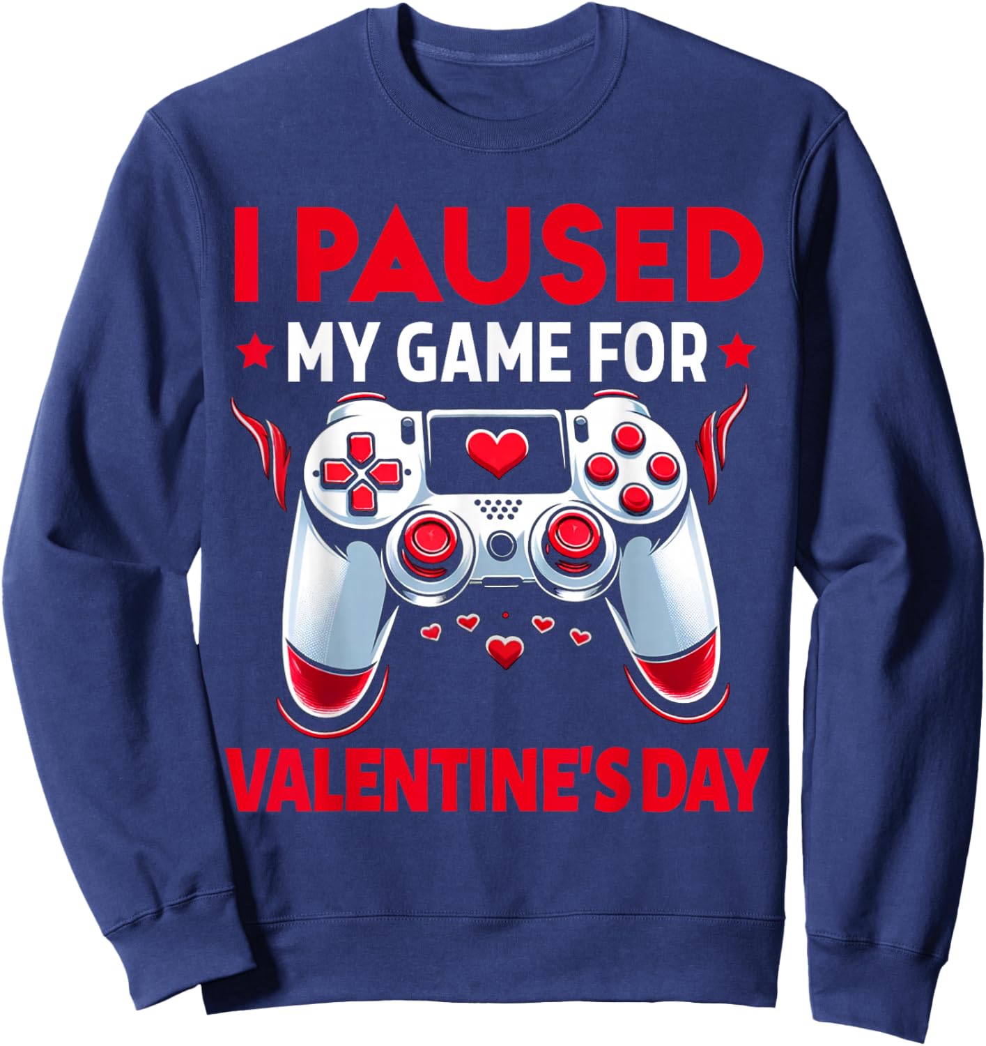 Valentines Day Gamer Valentines Day Gaming Men Boys Kids Sweatshirt - Sweatshirt | Navy