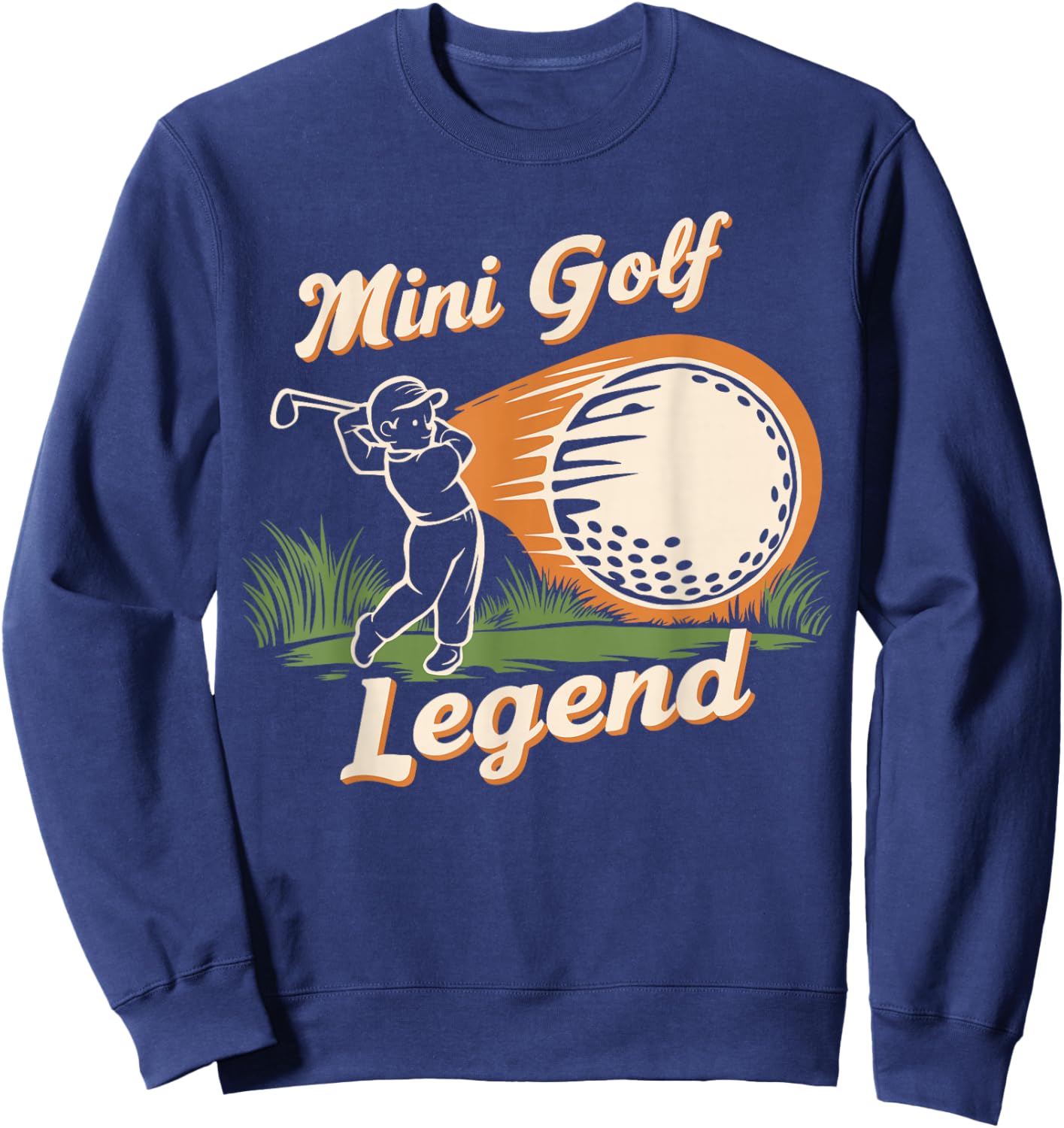 Mini Golf Legend Funny Mini Golf Champion Vintage Kids Sweatshirt - Sweatshirt | Navy