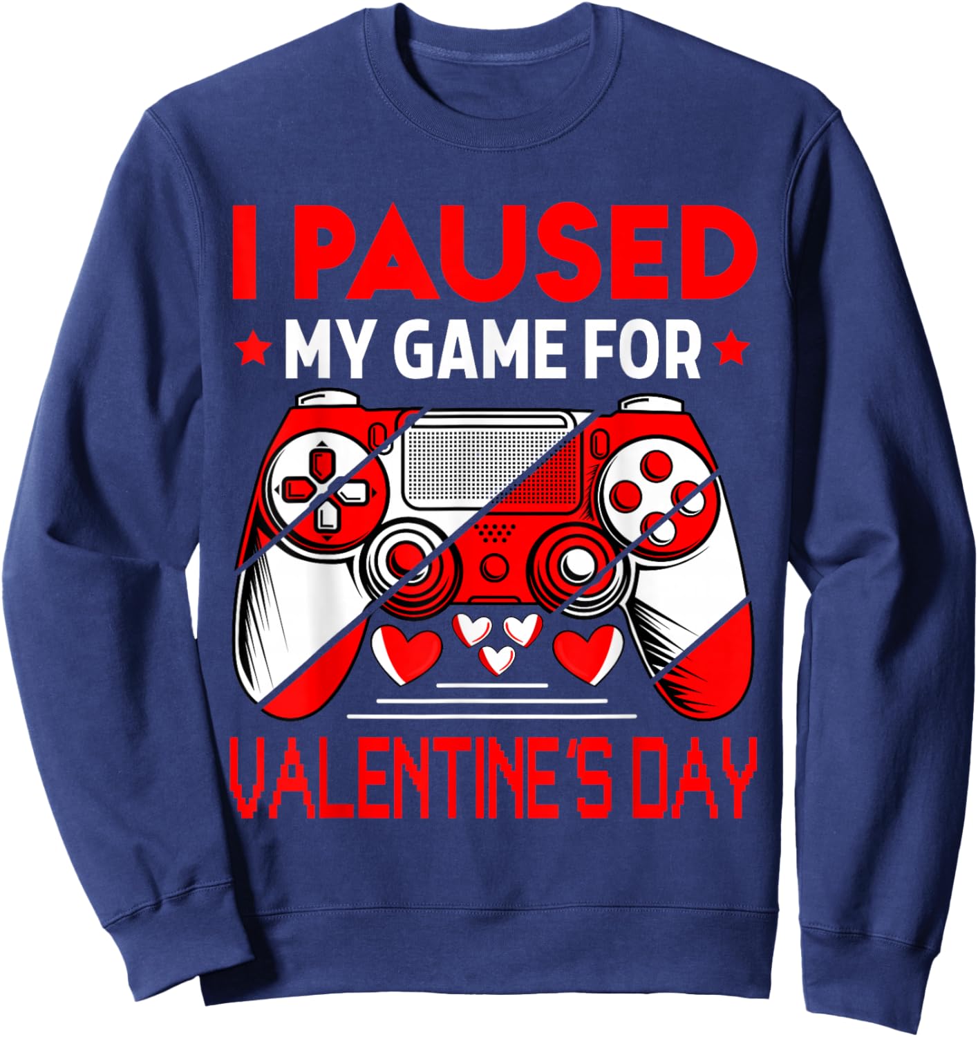 Valentines Day Gamer Valentines Day Gaming Men Boys Kids Sweatshirt - Sweatshirt | Navy
