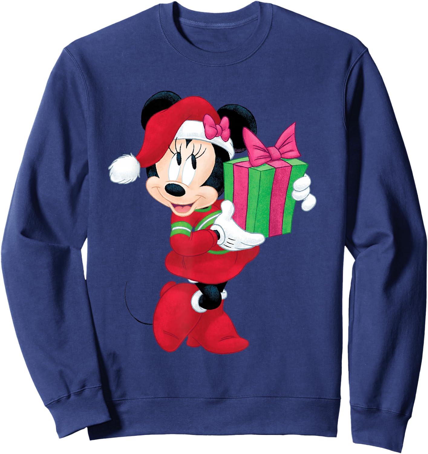 Disney Minnie Mouse Holiday Present Graphic Sweatshirt - Sweatshirt | Navy