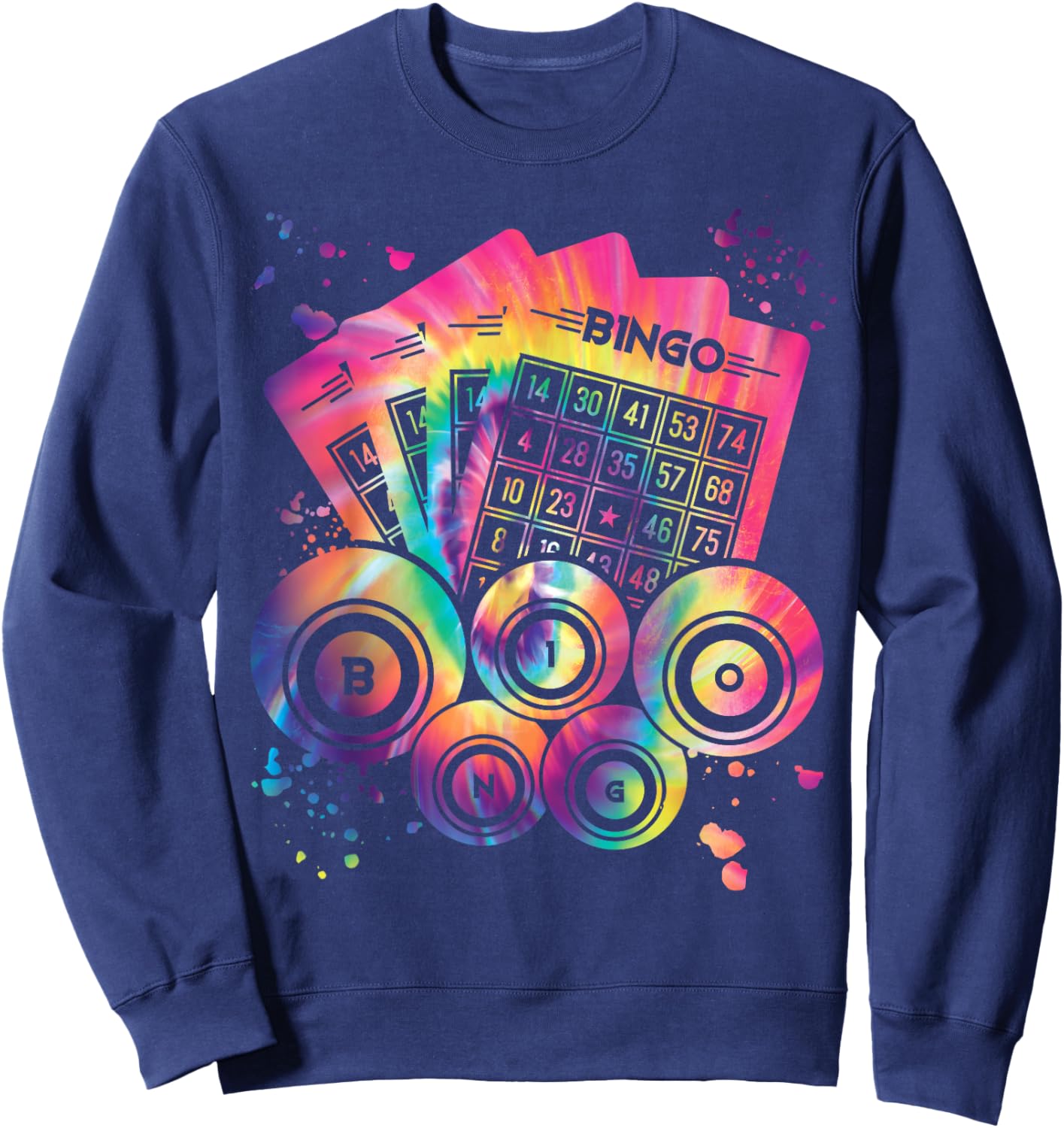 Bingobälle Colorsplash Damen Herren Bingo Sweatshirt - Sweatshirt | Navy