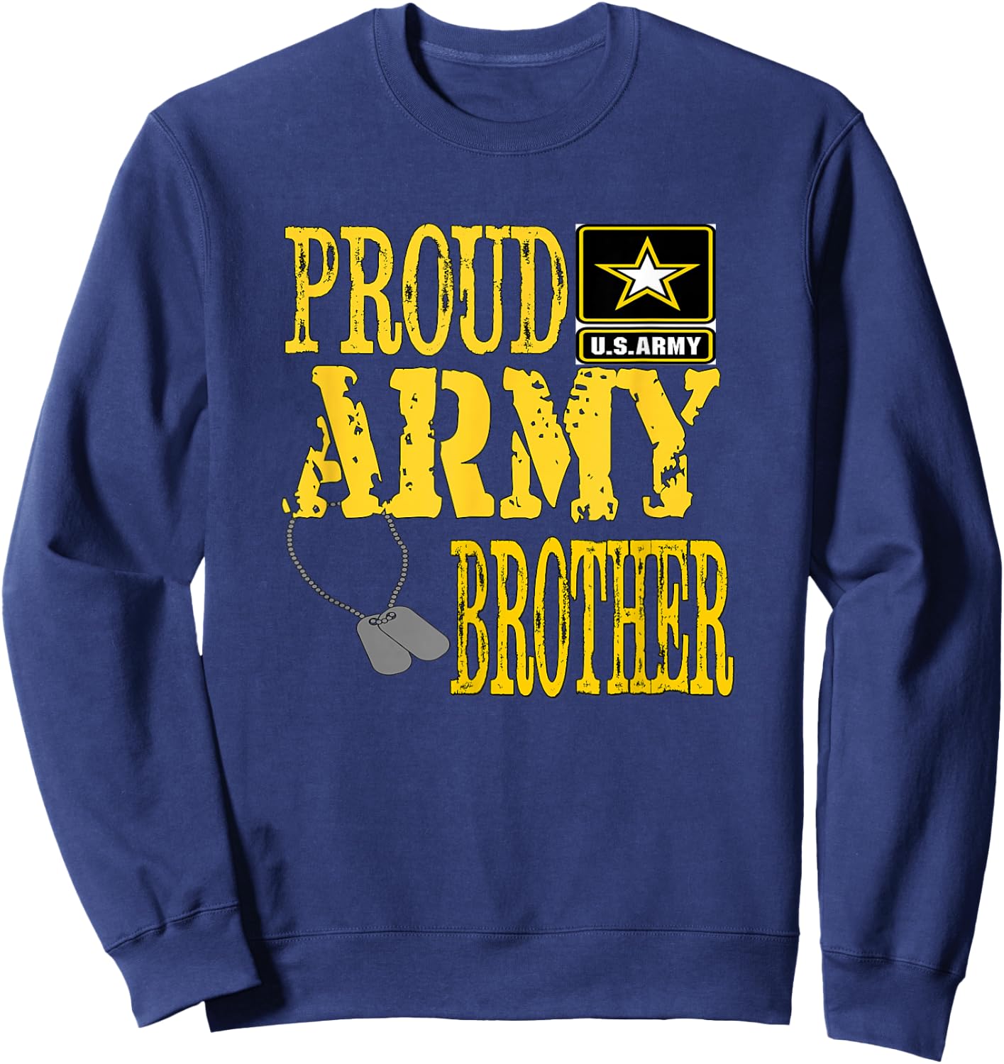 Proud Army Brother Military Pride Sweatshirt - Sweatshirt | Navy
