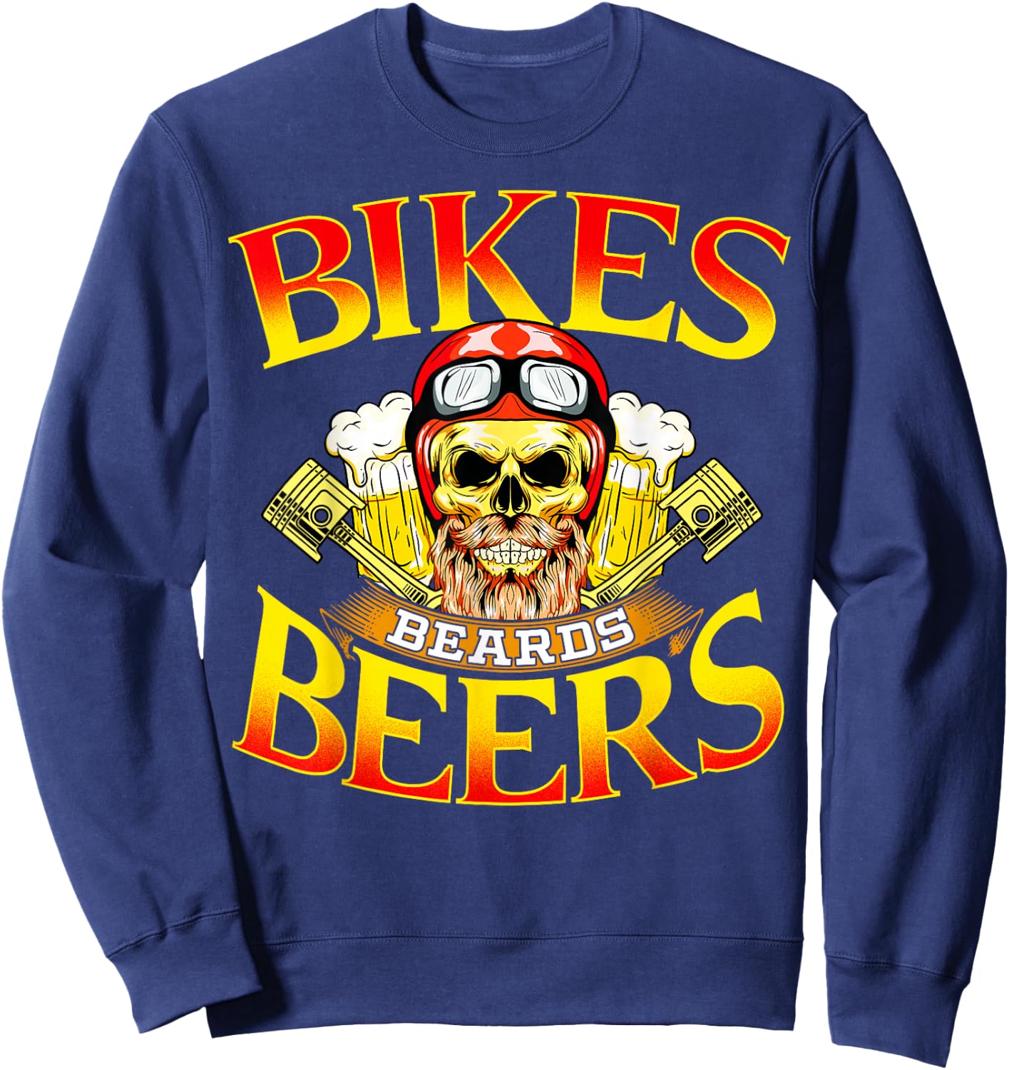 Motorcycle Lover Gift Bikers Men MC Parties Vintage Meets Sweatshirt - Sweatshirt | Navy