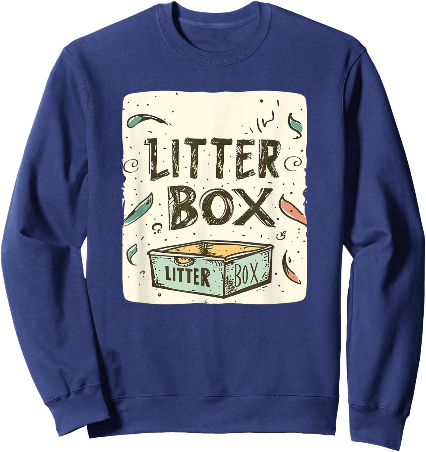 Fun Litter Box Speech Costume Sweatshirt - Sweatshirt | Navy