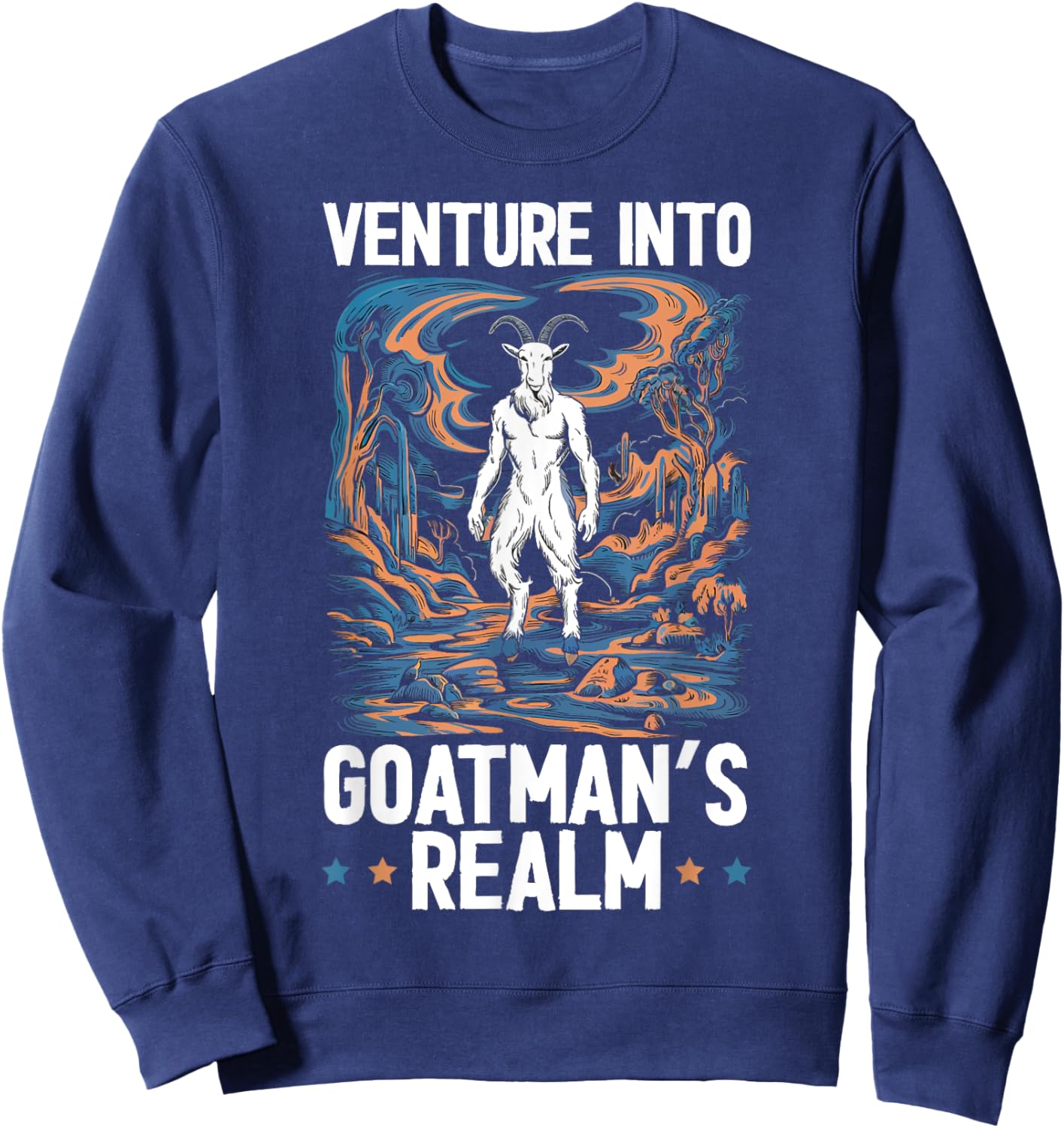 Goatman Legendary Creature Cryptozoology Cryptid Sweatshirt - Sweatshirt | Navy