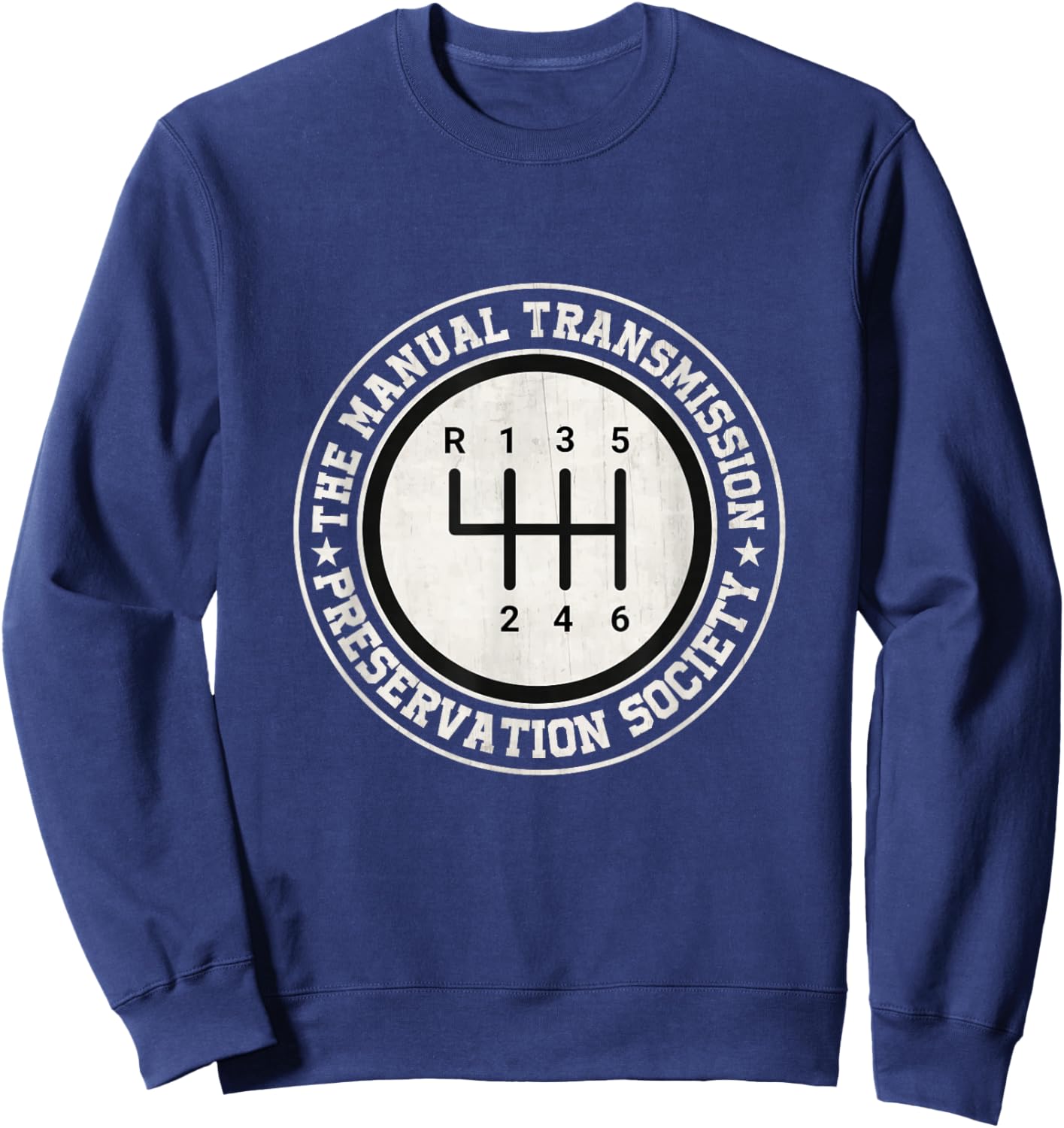 Manual Transmission Preservation Society 3 Pedals 6 Speed Sweatshirt - Sweatshirt | Navy