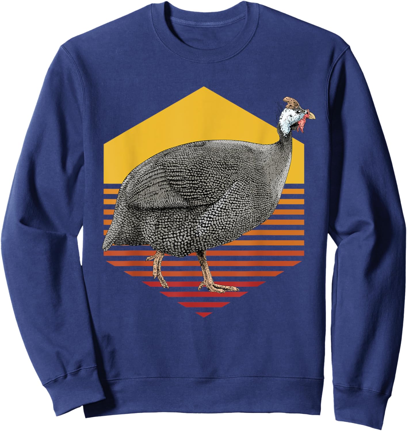 Guinea Fowl Retro Sweatshirt - Sweatshirt | Navy