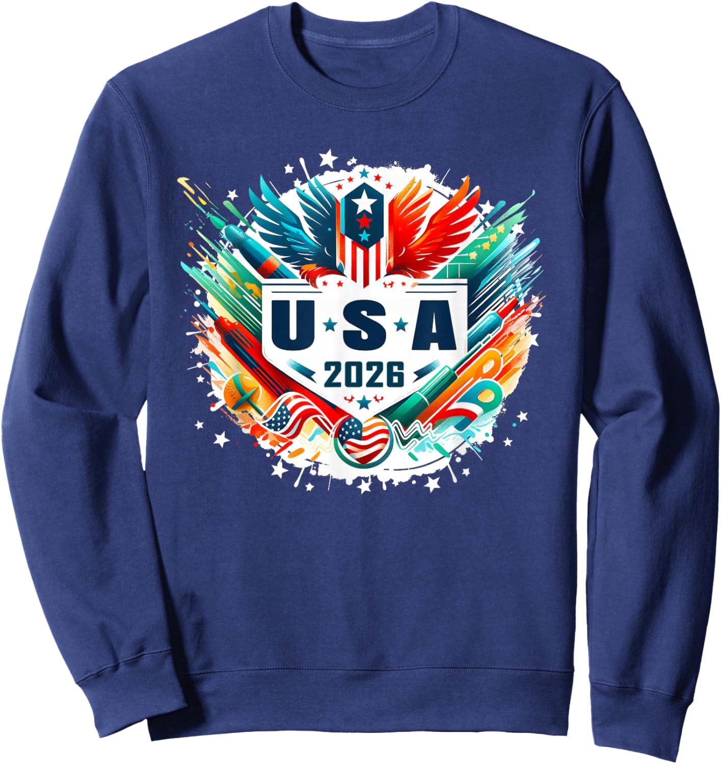 USA 2026 Go United States Sport USA Team 2026 USA Sweatshirt - Sweatshirt | Navy