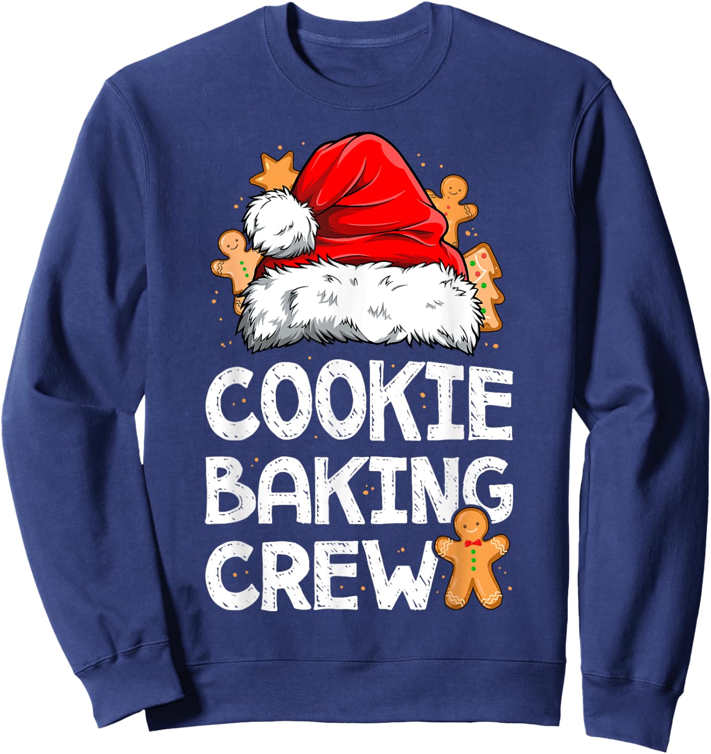Cookie Baking Crew Christmas Santa Family Gingerbread Team Sweatshirt - Sweatshirt | Navy