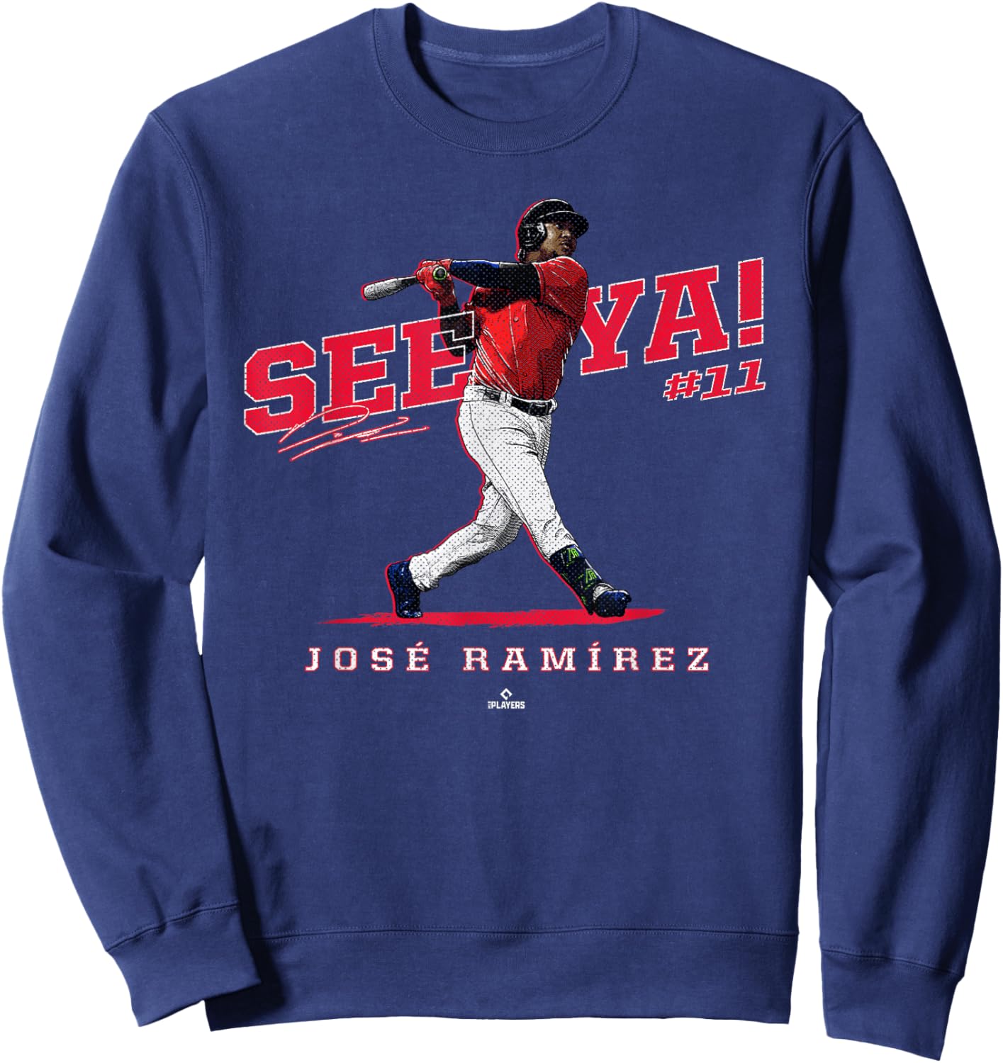 See Ya! Jose Ramirez Cleveland MLBPA Sweatshirt - Sweatshirt | Navy