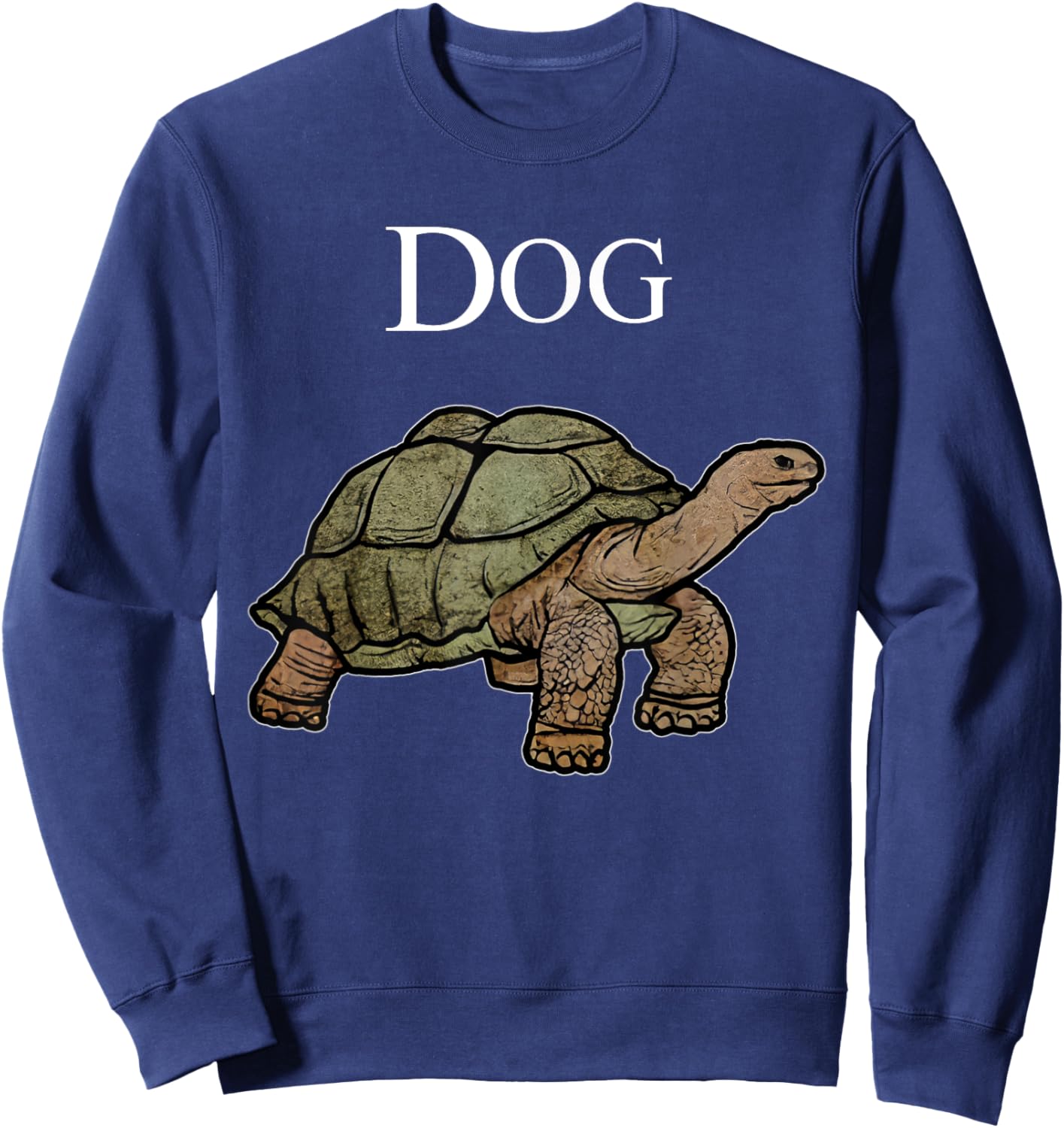 Dog Turtle Meme Funny Joke Dogs for Women Sweatshirt - Sweatshirt | Navy