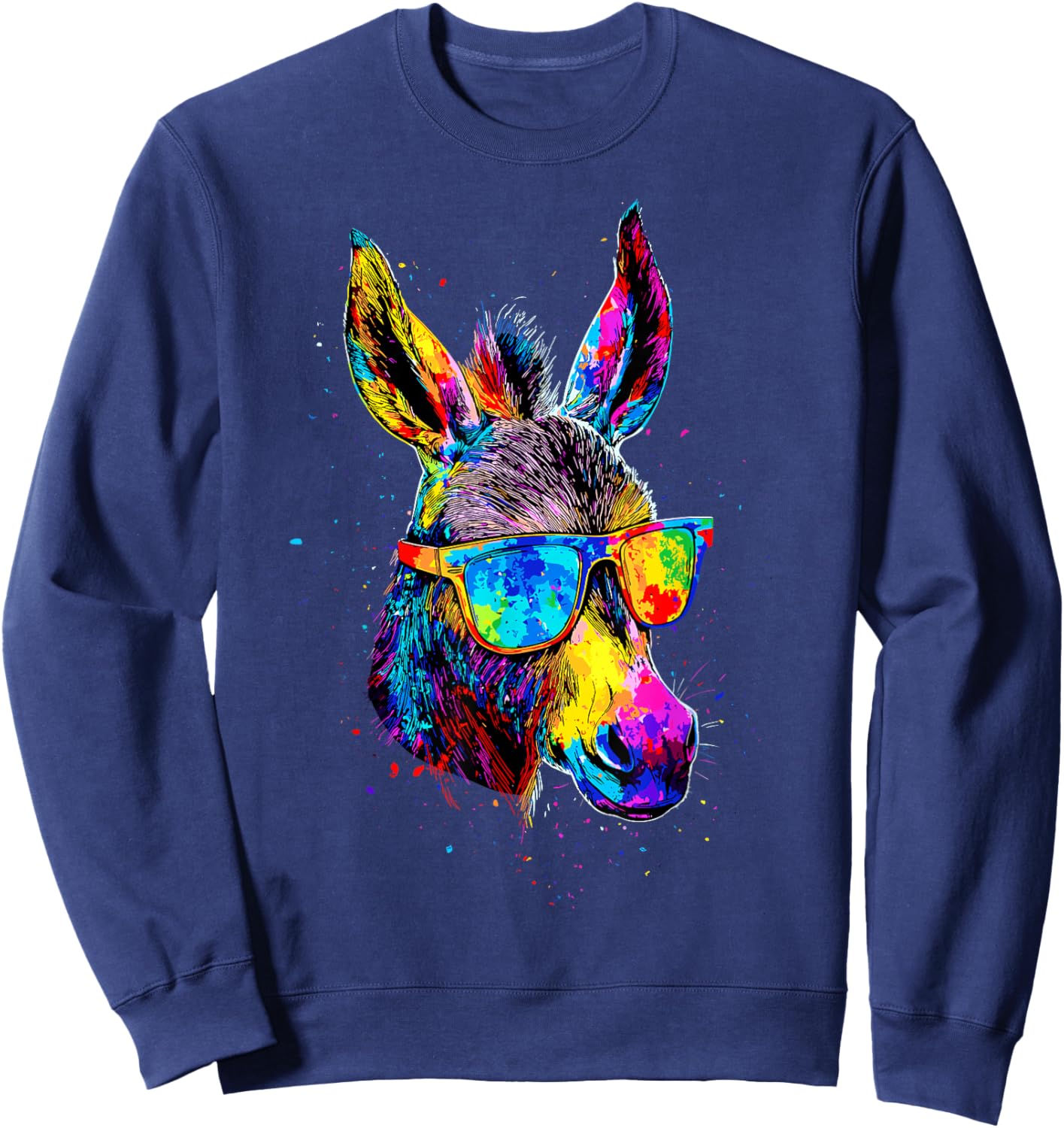 Donkey Colorful Popart Colors Donkey House Donkey Riding Sweatshirt - Sweatshirt | Navy
