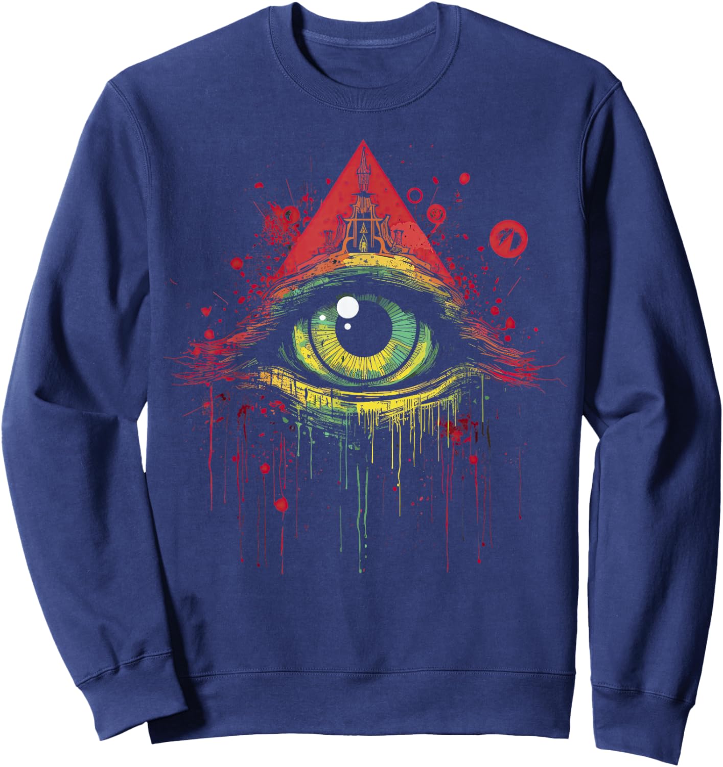 Witchcraft Third Eyeball Goth Eye Spiritual Enlightenment Sweatshirt - Sweatshirt | Navy